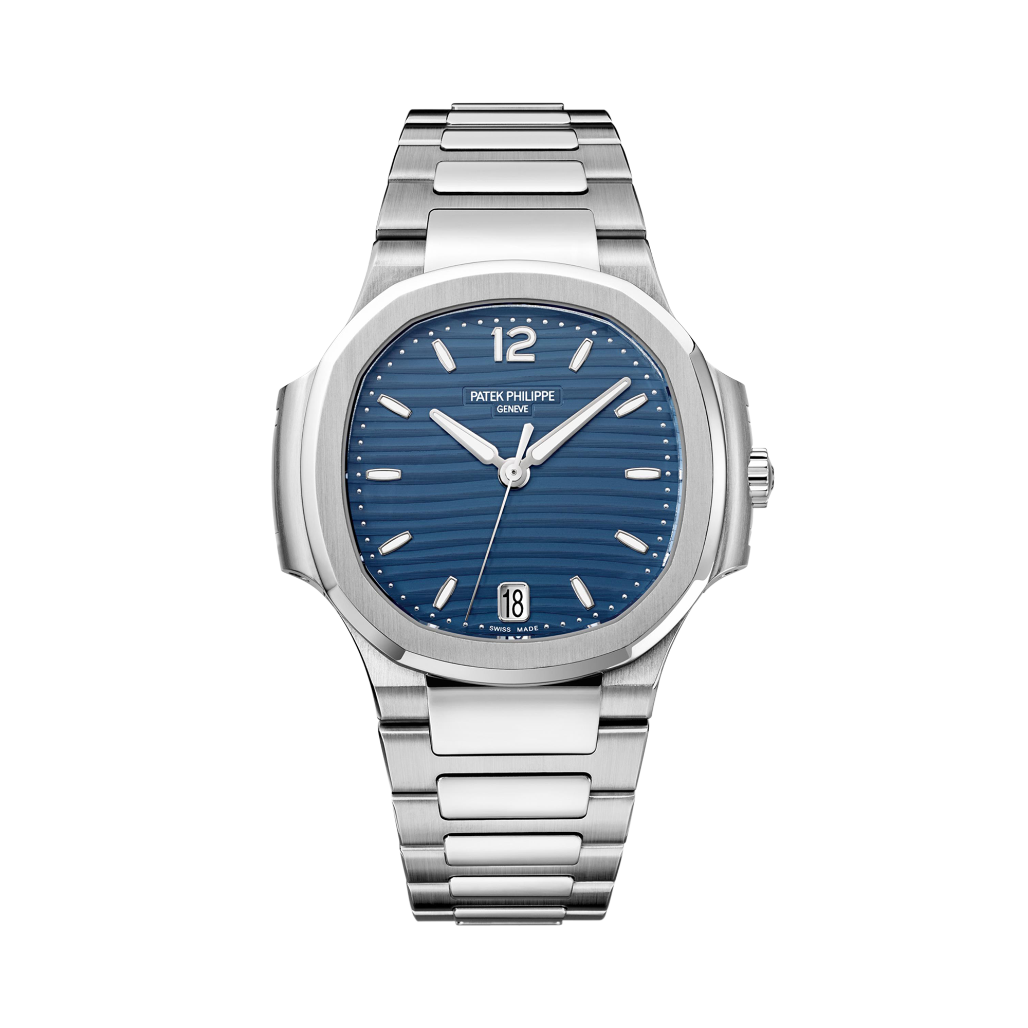 Patek Philippe Nautilus 35.2mm, Blue Dial, Baton Numerals_1