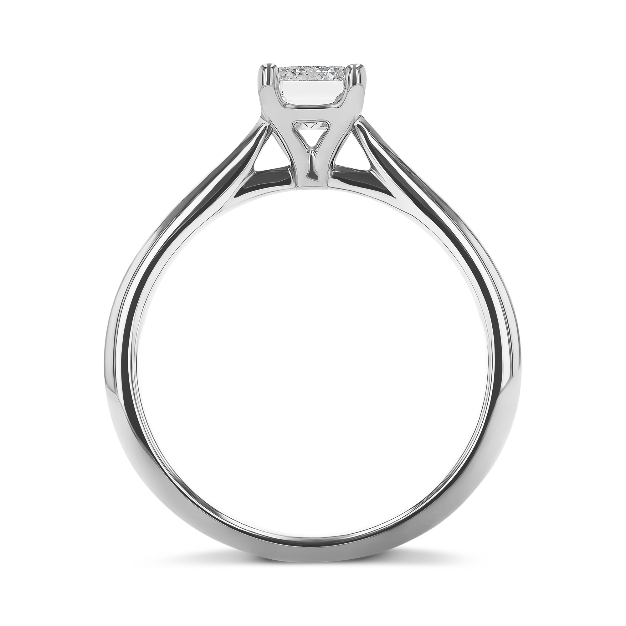 Gaia 0.50ct Emerald Cut Diamond Ring Emerald Cut, Claw Set_3