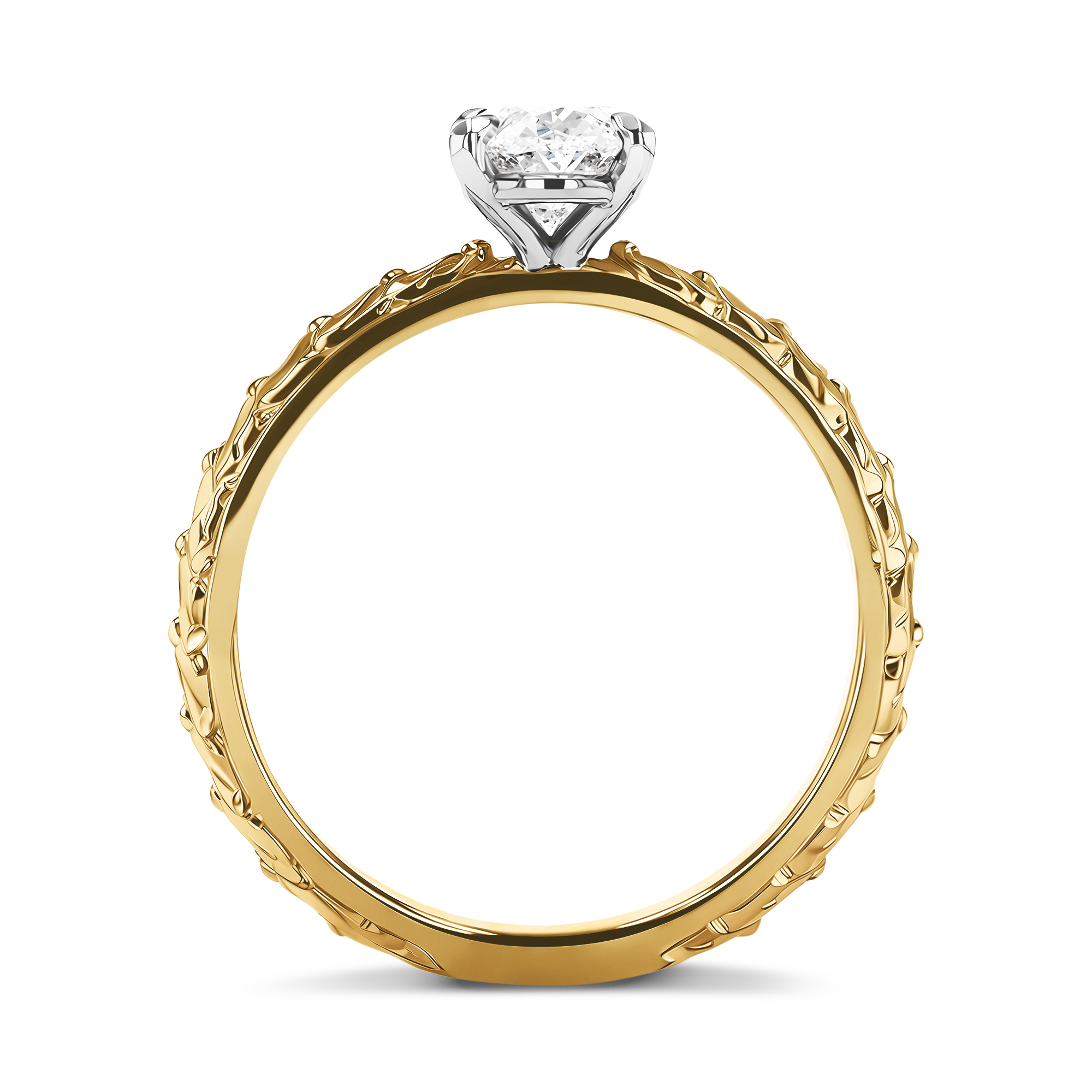 Apple Blossom 1.01ct Oval Diamond Ring Oval Cut, Claw Set_3