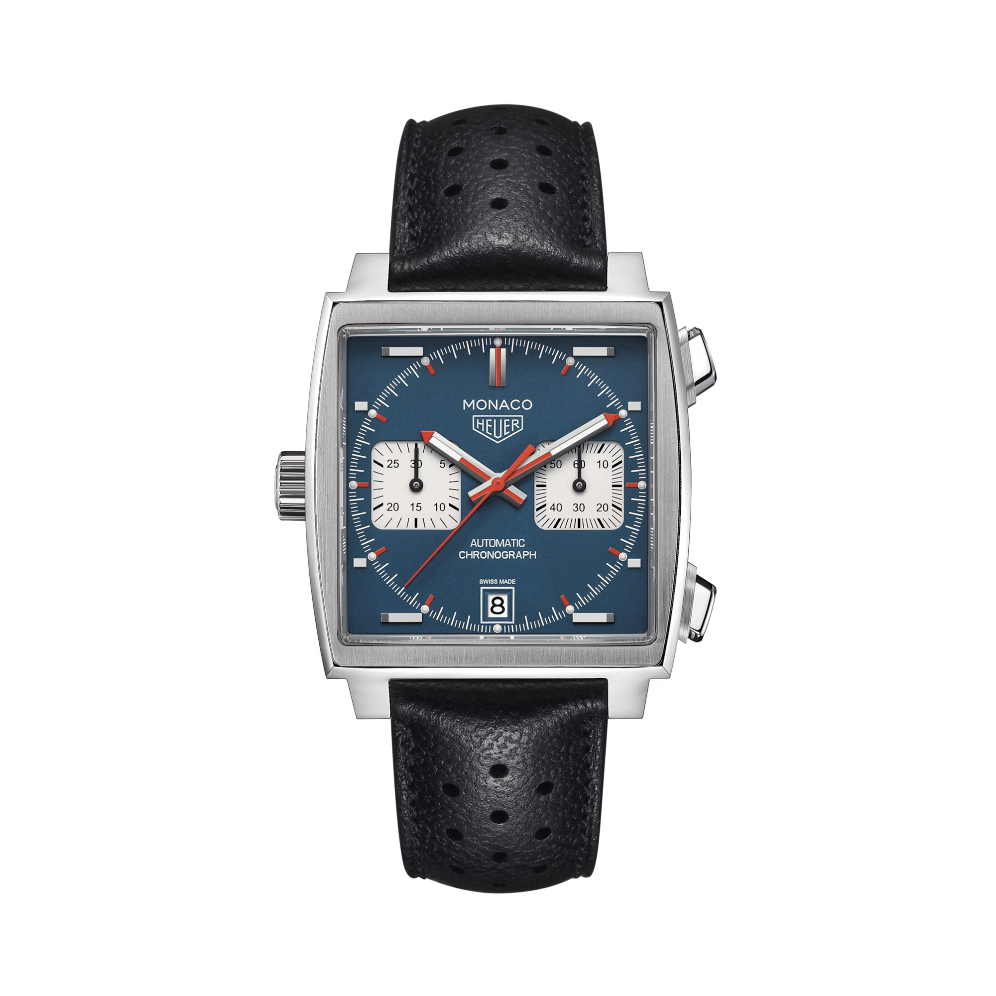 Tag Heuer Monaco Chronograph 39mm, Blue Dial, Baton Numerals_1