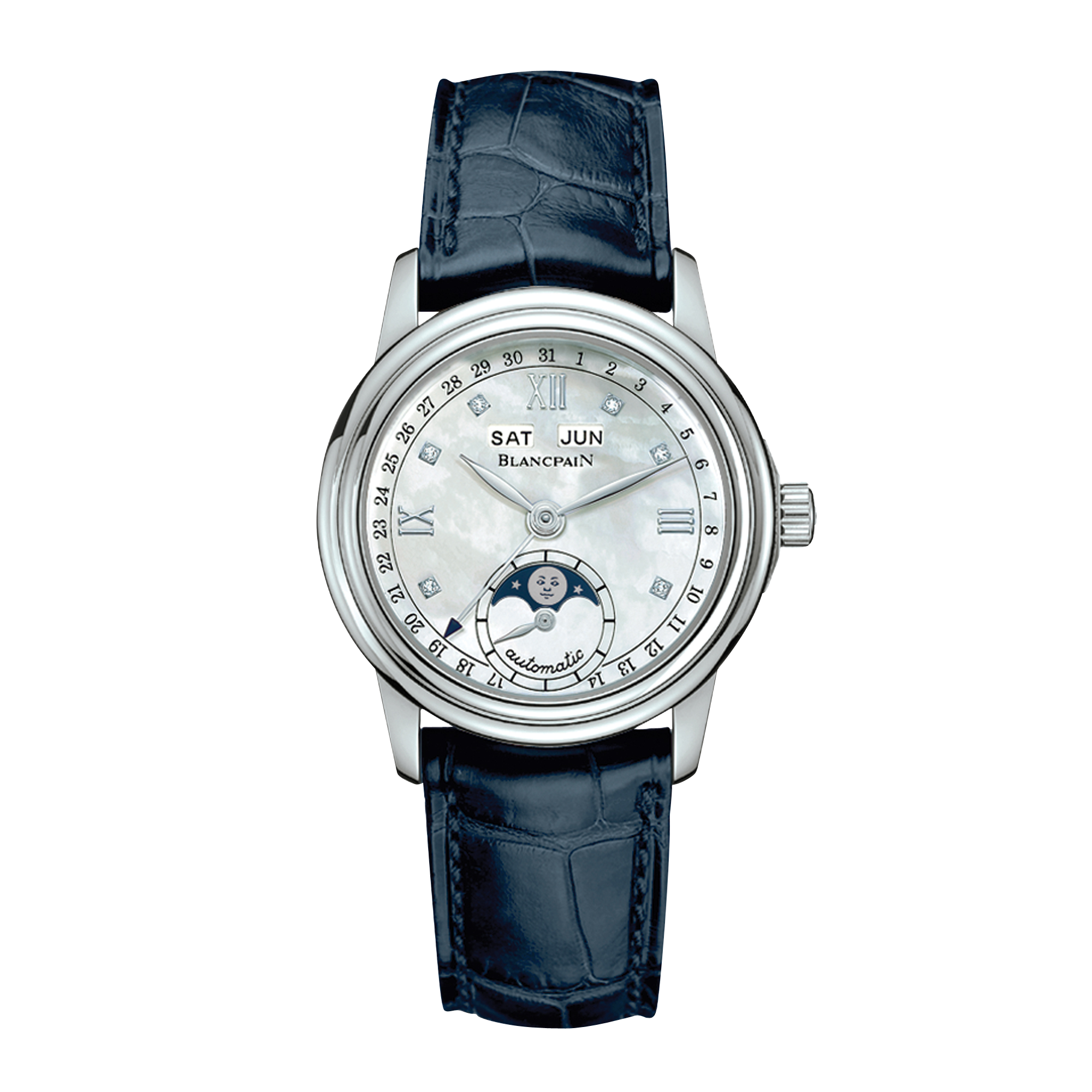 Blancpain Women 33mm, Mother of Pearl Dial, Diamond Numerals_1