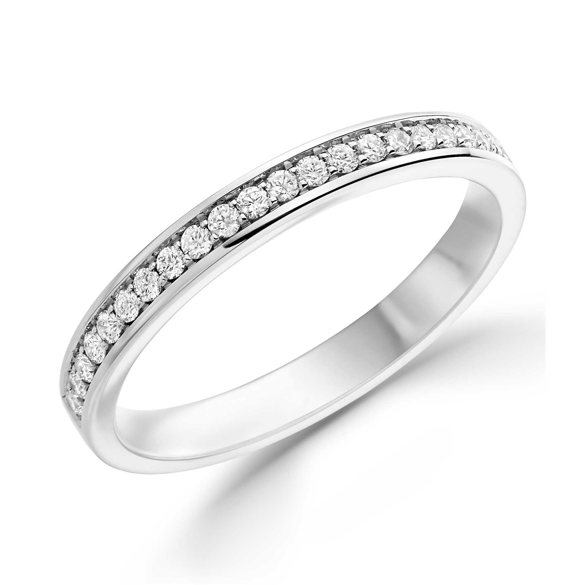 Brilliant Cut Diamond Half Eternity Ring Brilliant Cut, Half Eternity, Thread Set_1