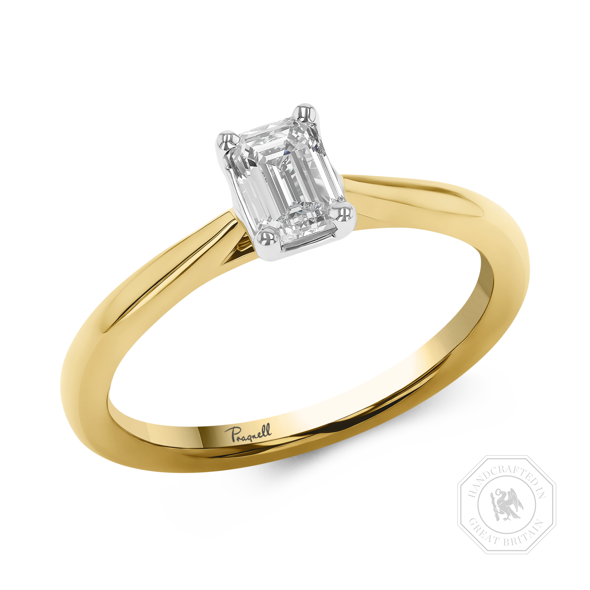 Gaia 0.50ct Diamond Ring Emerald Cut, Claw Set_1