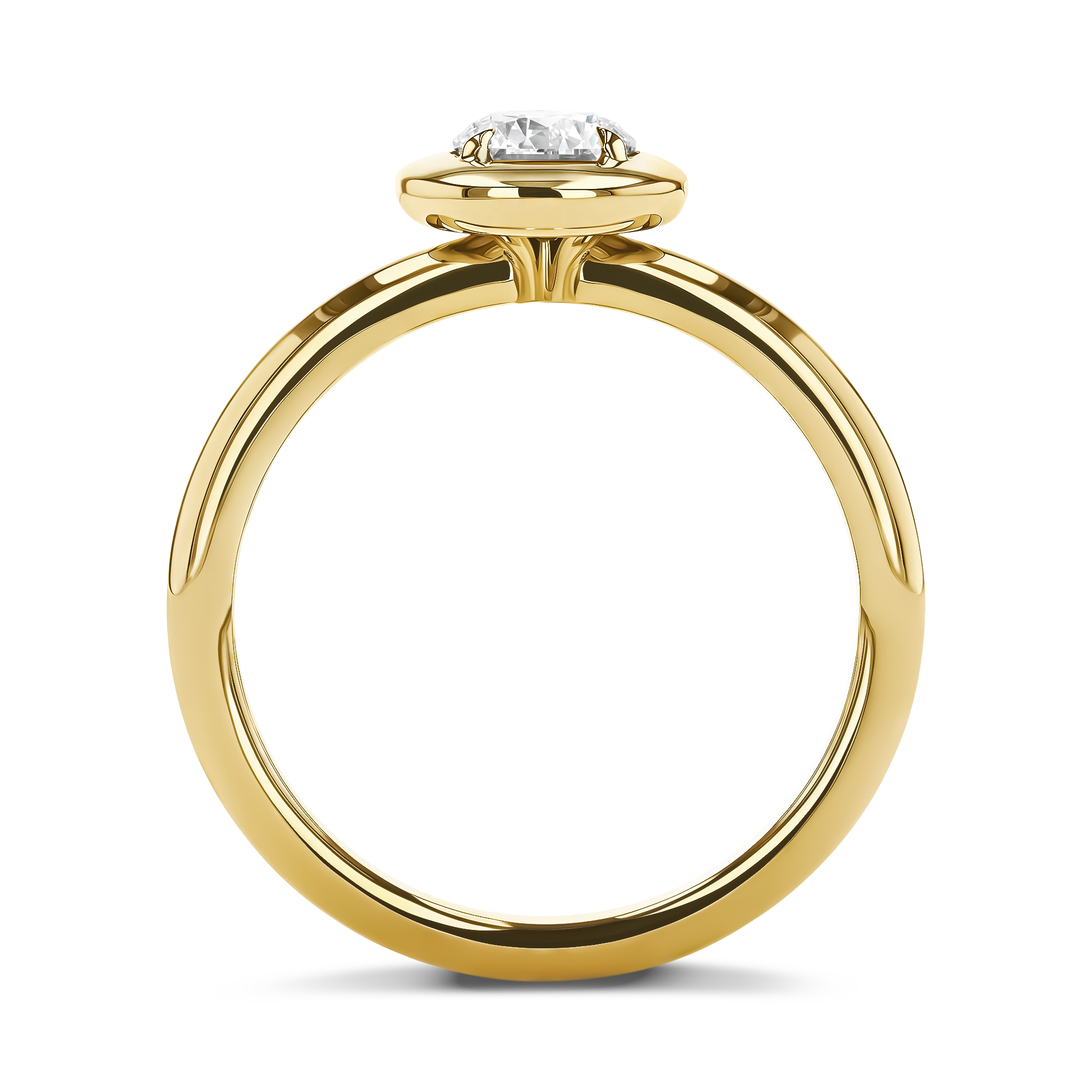 Skimming Stone 0.50ct Diamond Solitaire Ring Brilliant cut, Claw set_3