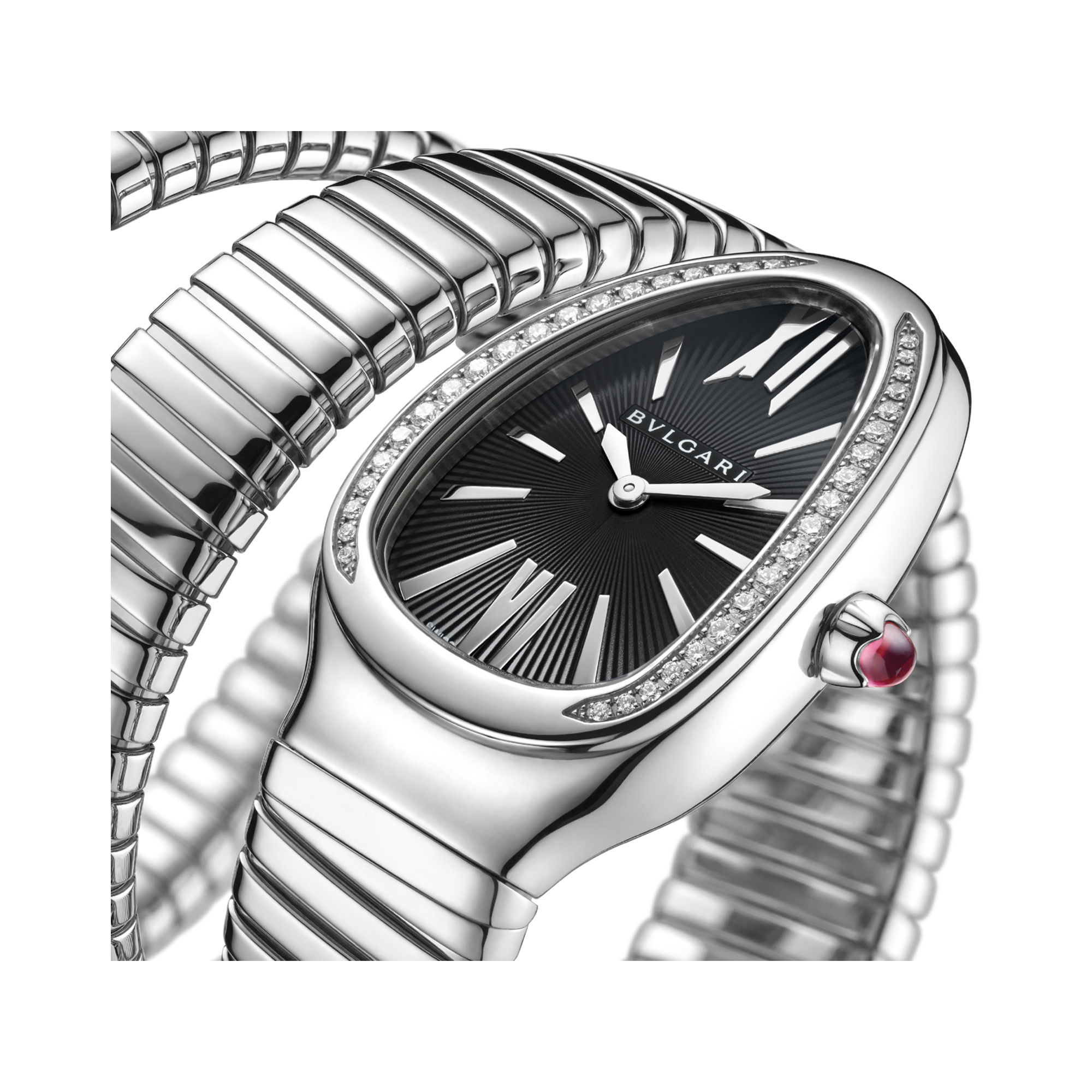 Bvlgari Serpenti Tubogas 35mm, Black Dial, Baton & Roman Numerals_2