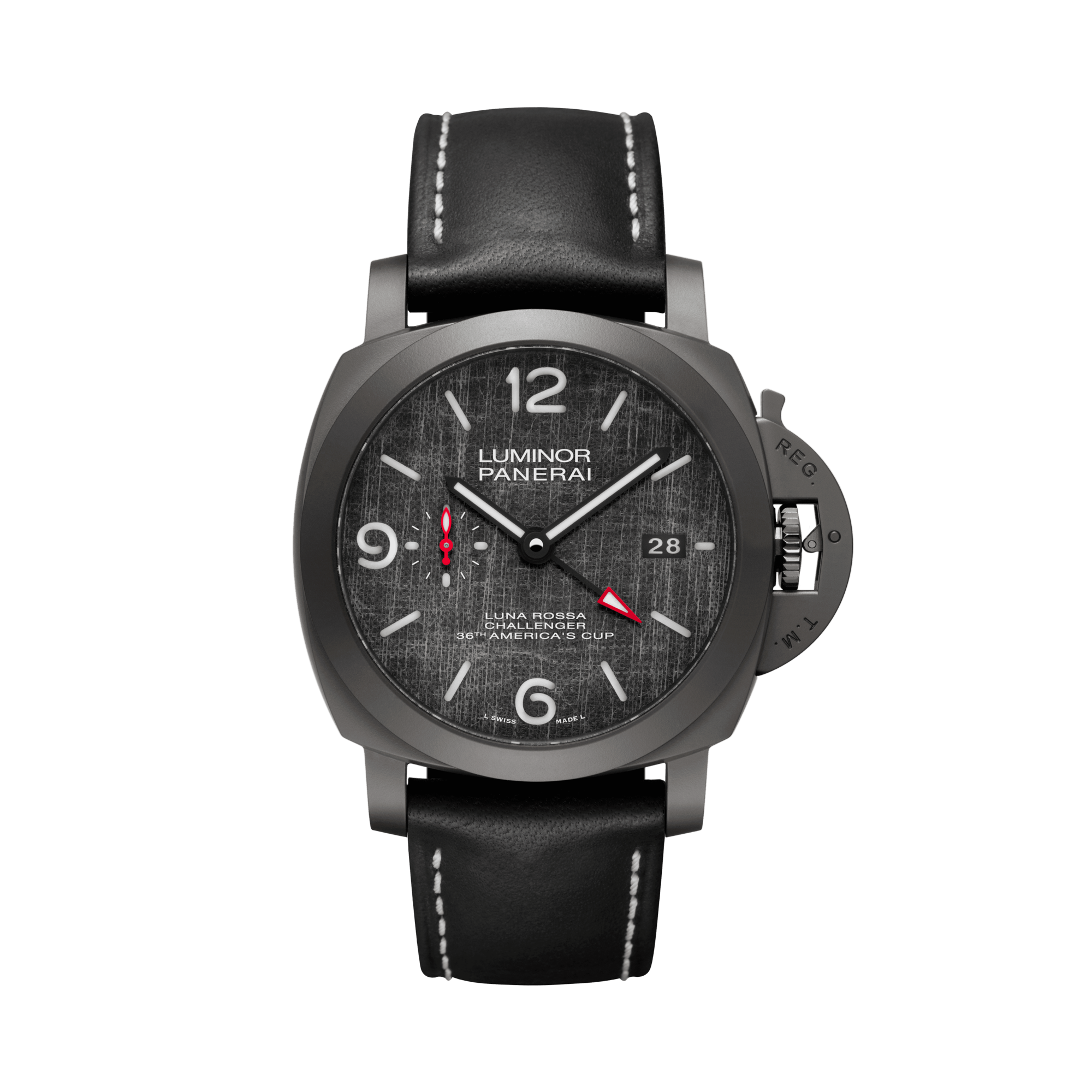 Luminor Luna Rossa GMT - 44mm Grey Dial, Arabic/Baton Numerals_1