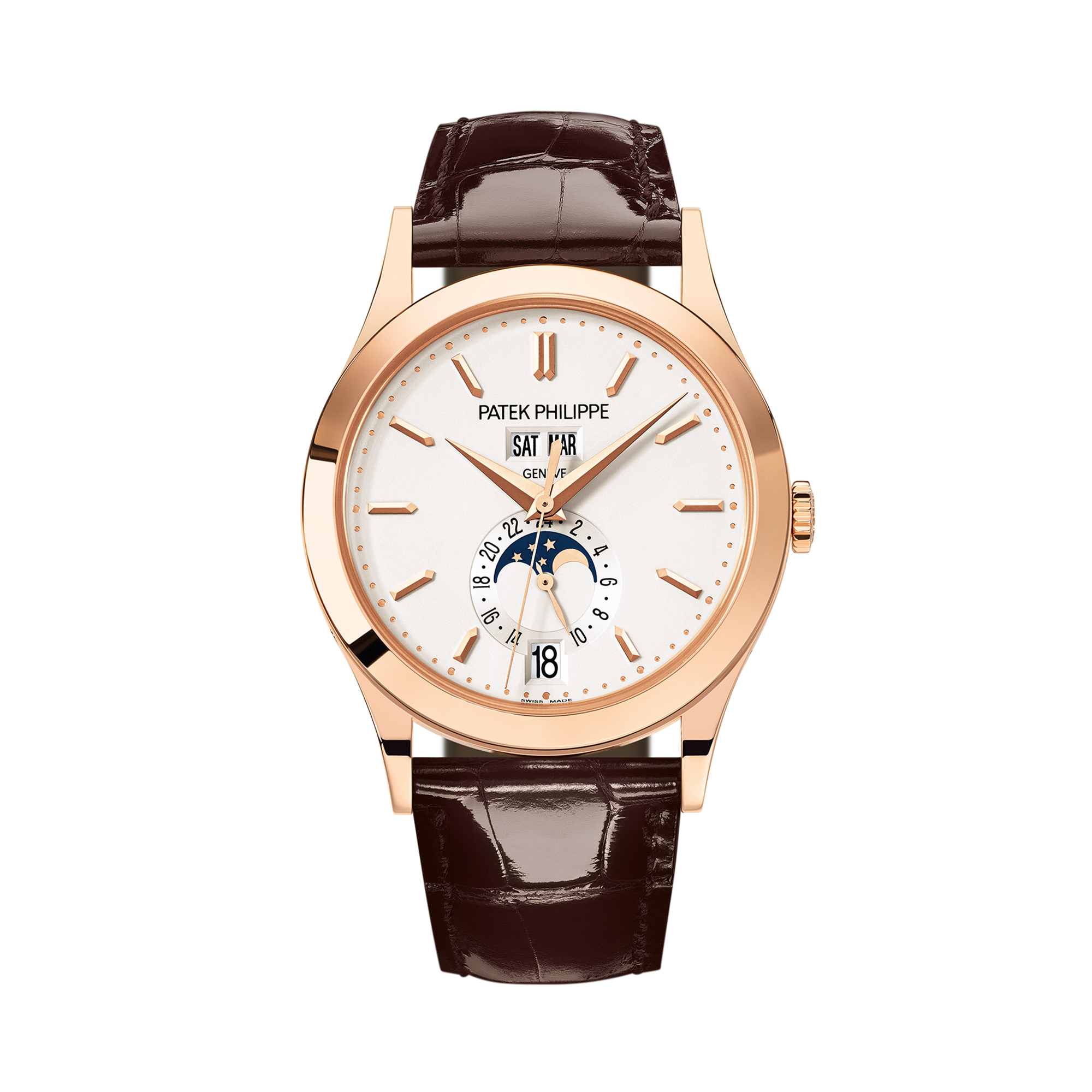 Patek Philippe Complications Annual Calendar 38.5mm, White Dial, Baton Numerals_1