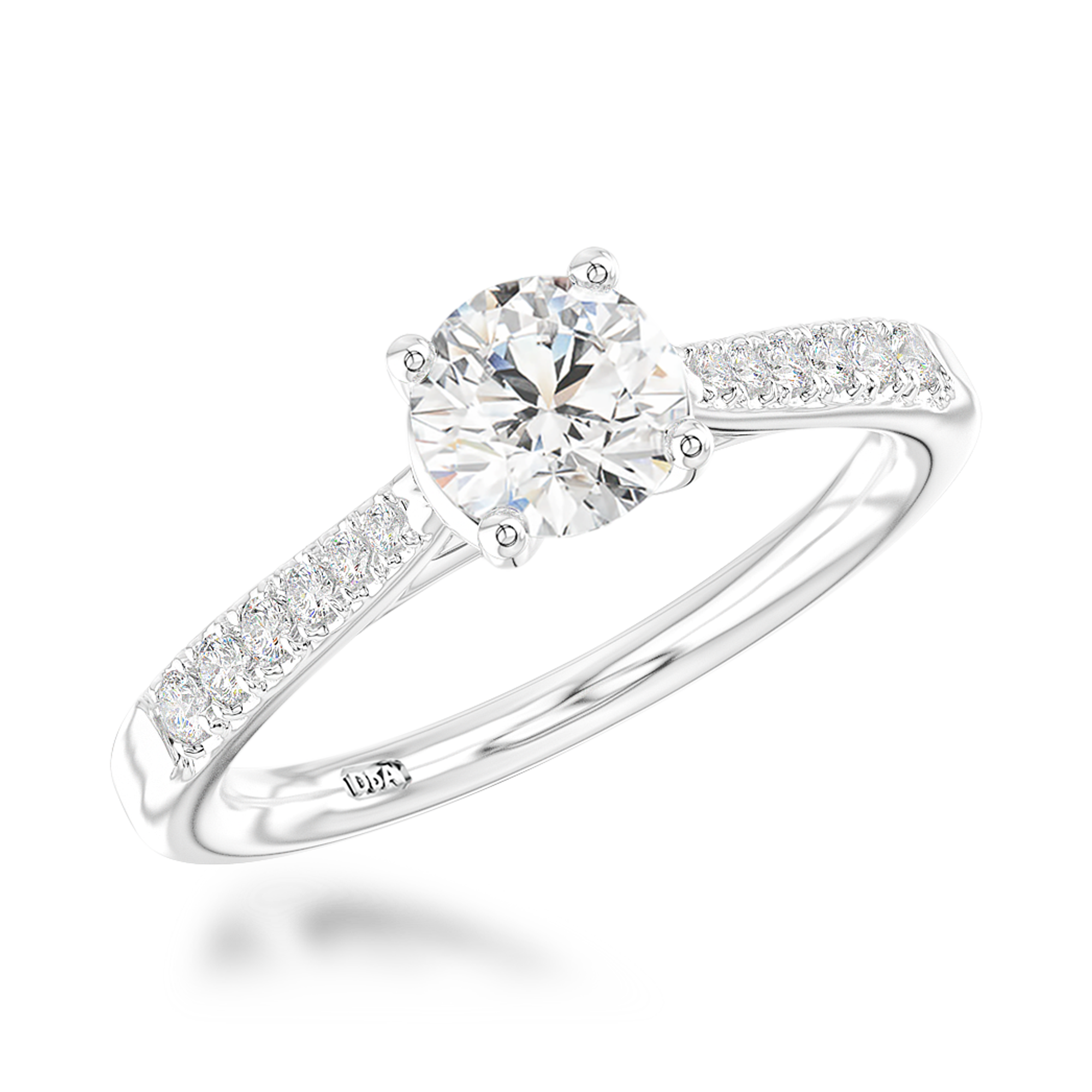 0.70CT Diamond Solitaire Ring Brilliant Cut, Solitaire, Brilliant Shoulders_1