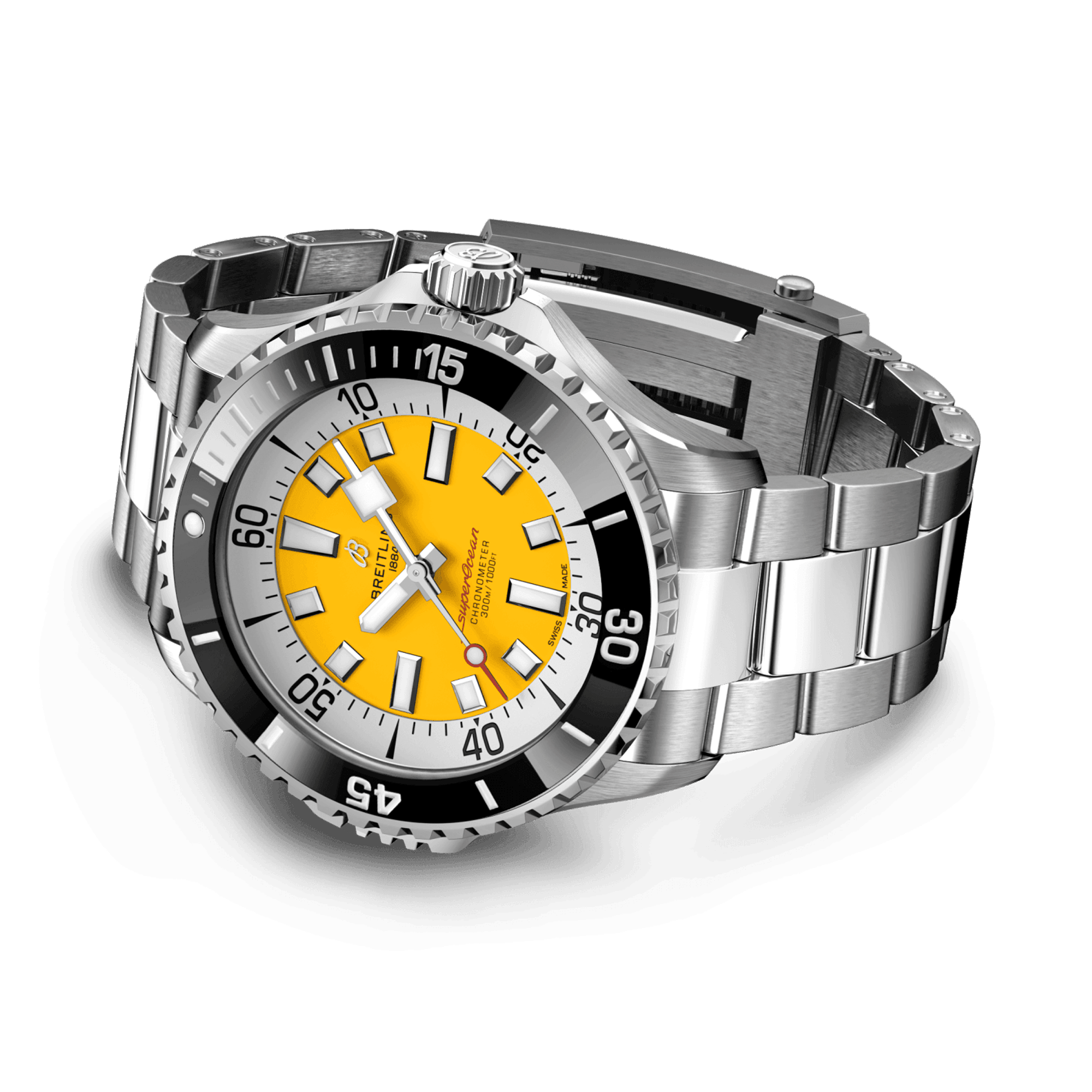 Superocean Automatic 46 46mm, Yellow Dial, Dot Numerals_3