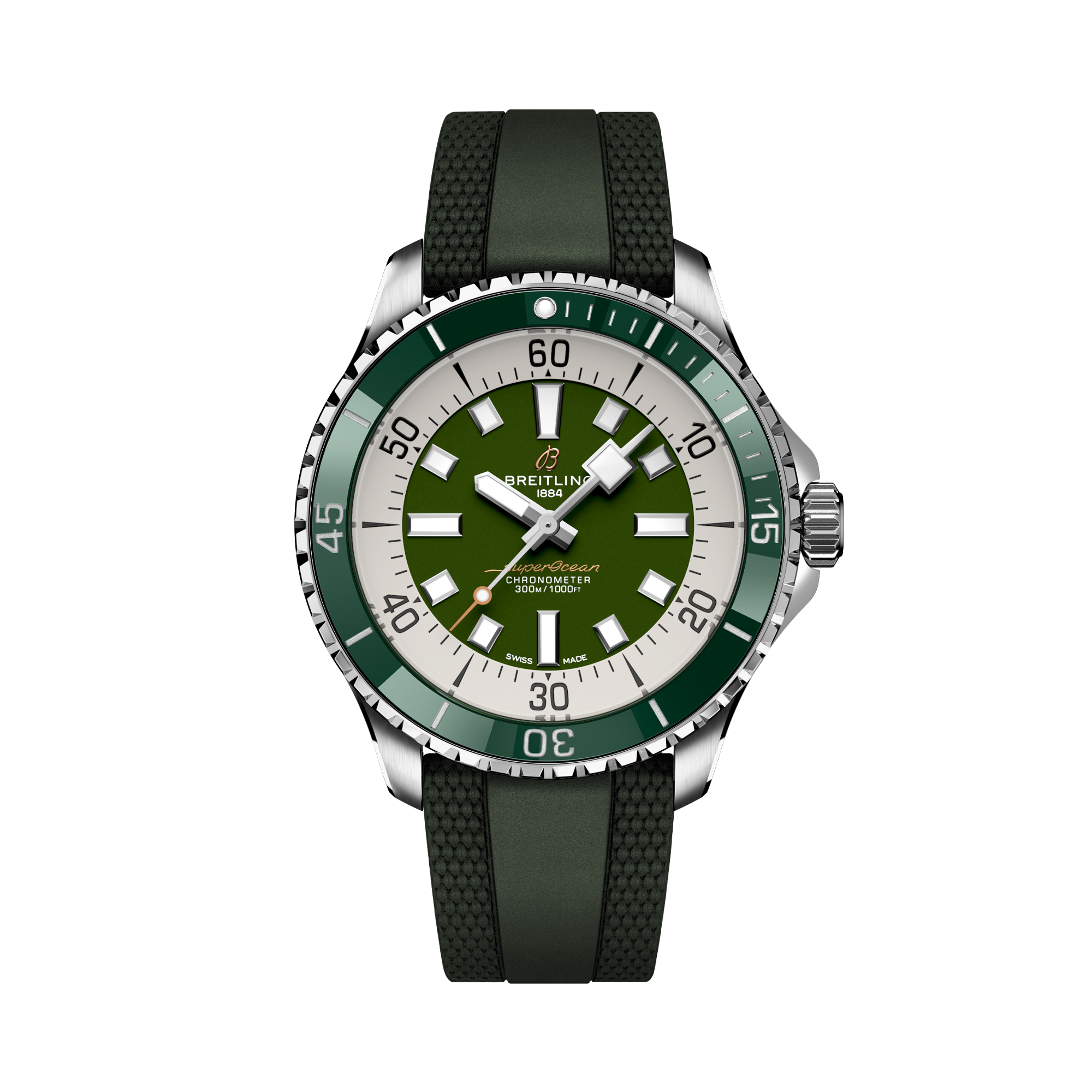 Breitling Superocean Automatic 44 44mm, Green Dial, Arabic & Baton Numerals_1