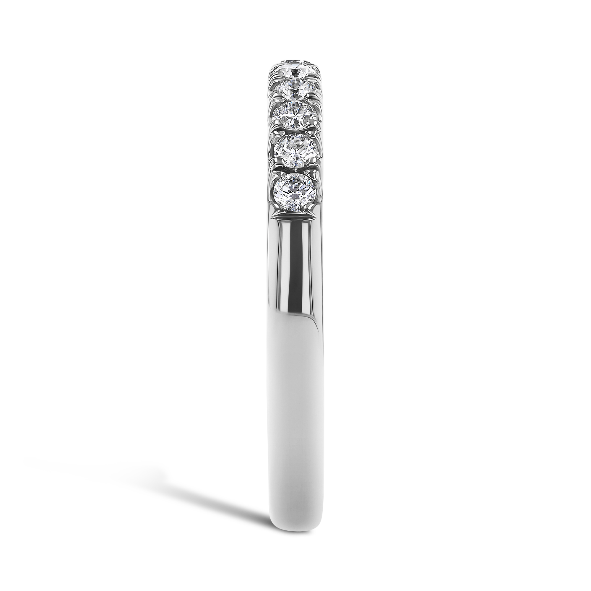Brilliant Cut Diamond Half Eternity Ring Brilliant Cut  Half Eternity  Micro Pavé Set_4