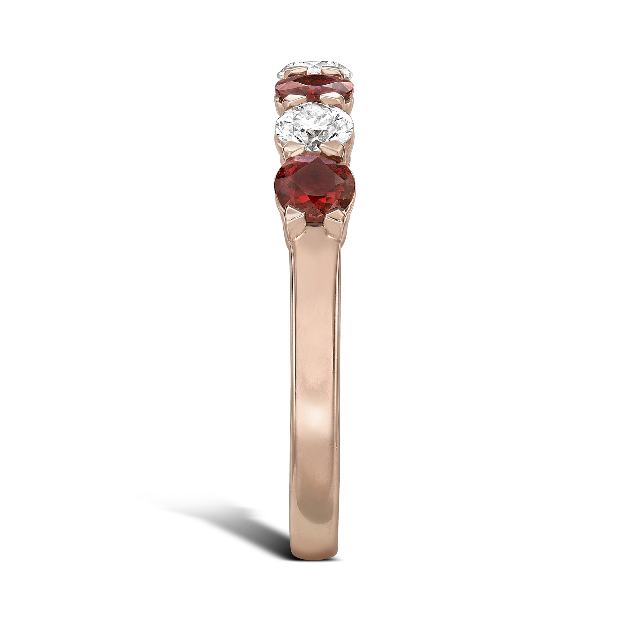 Ruby and Diamond Seven-Stone Ring Brilliant Cut, Seven-Stone, Claw Set_4