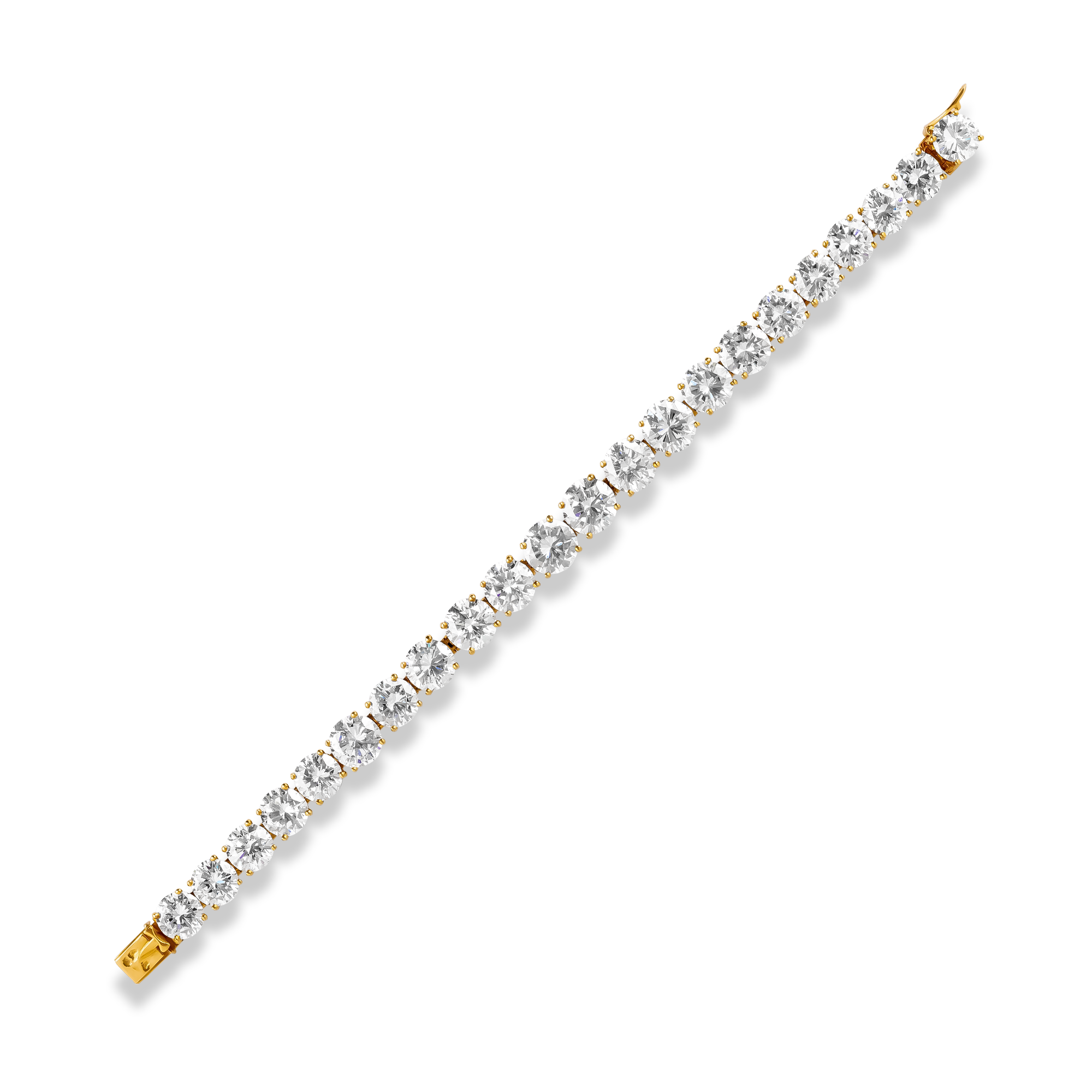 1980s Boucheron 25.53ct Diamond Line Bracelet Brilliant cut, Claw set_2