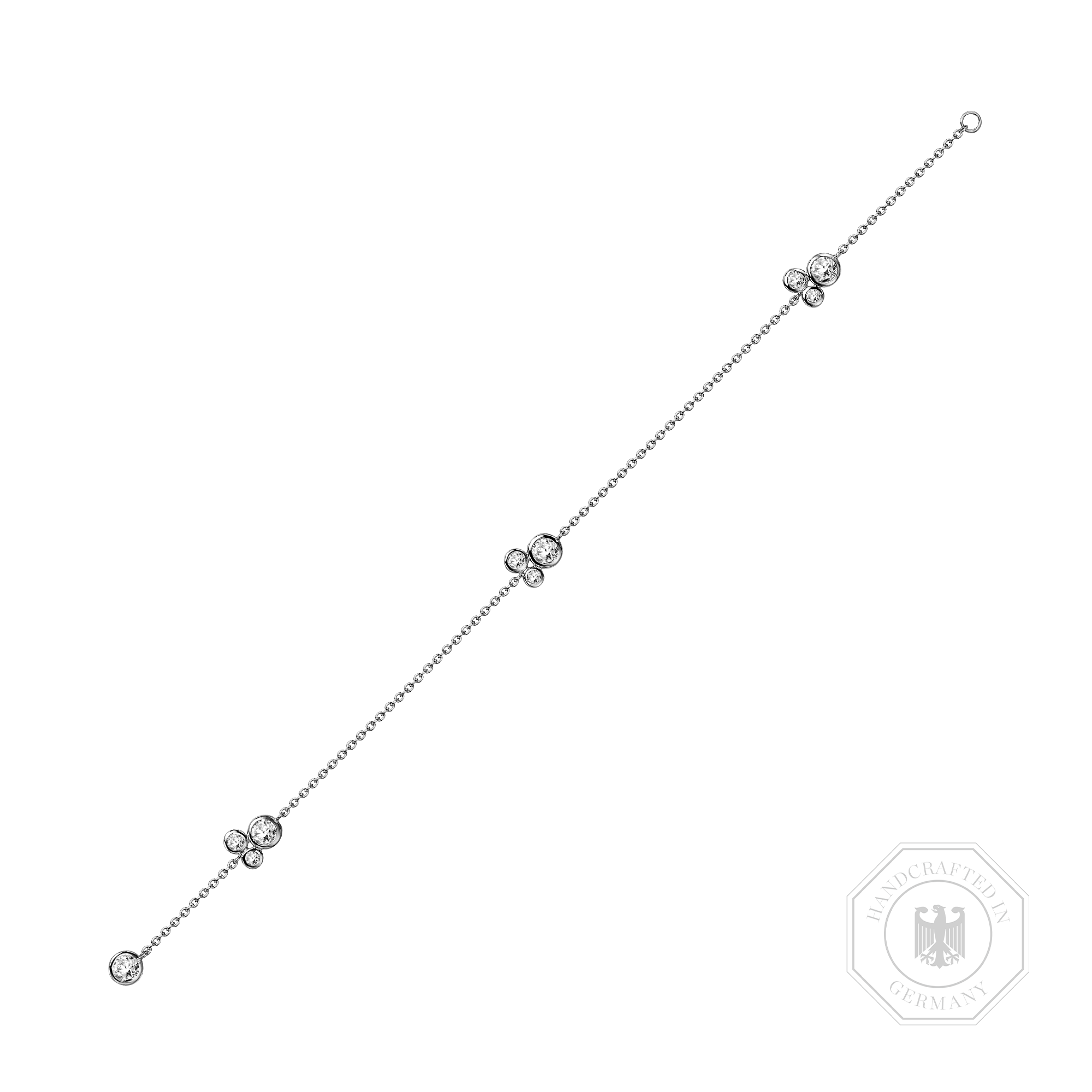 Bubbles Diamond Chain Bracelet Brilliant Cut, Rubover Set_1