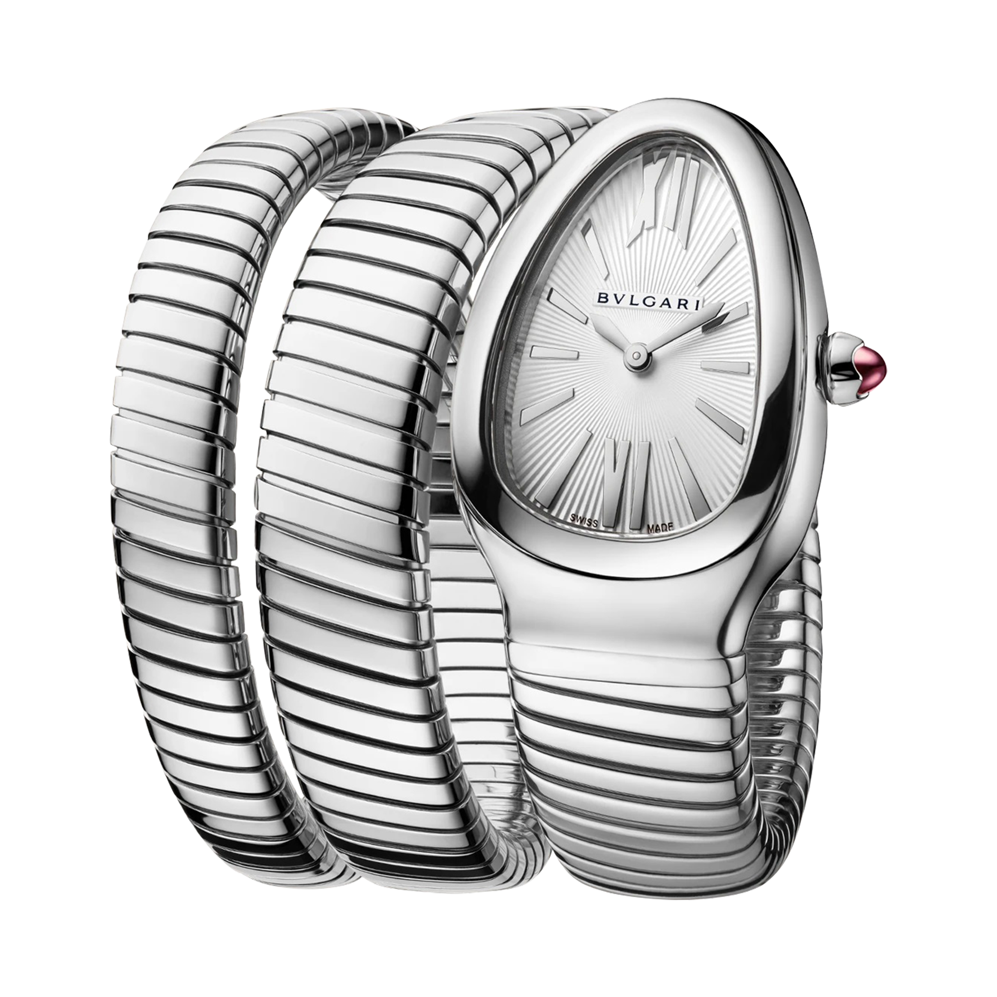 Bvlgari Serpenti Tubogas 35mm, Silver Dial, Baton & Roman Numerals_3