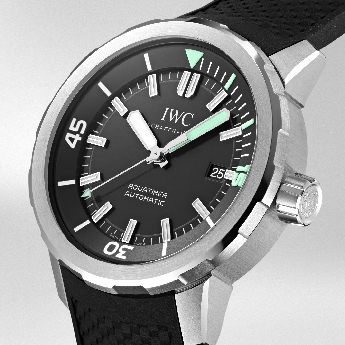 IWC Aquatimer Automatic 42mm, Black Dial, Baton Numerals_2