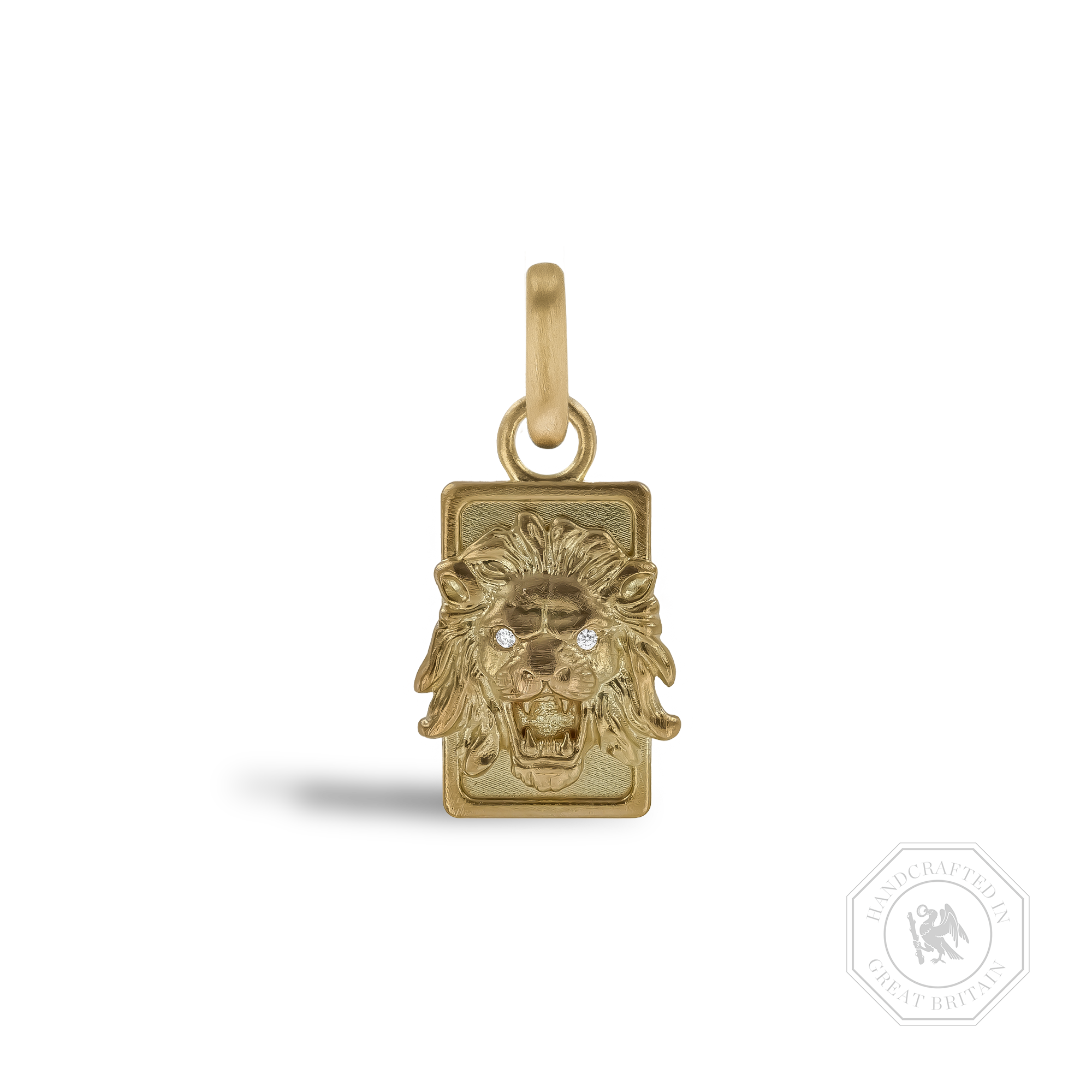 Zodiac Diamond Leo Pendant Charm Brilliant Cut, Rubover Set_1