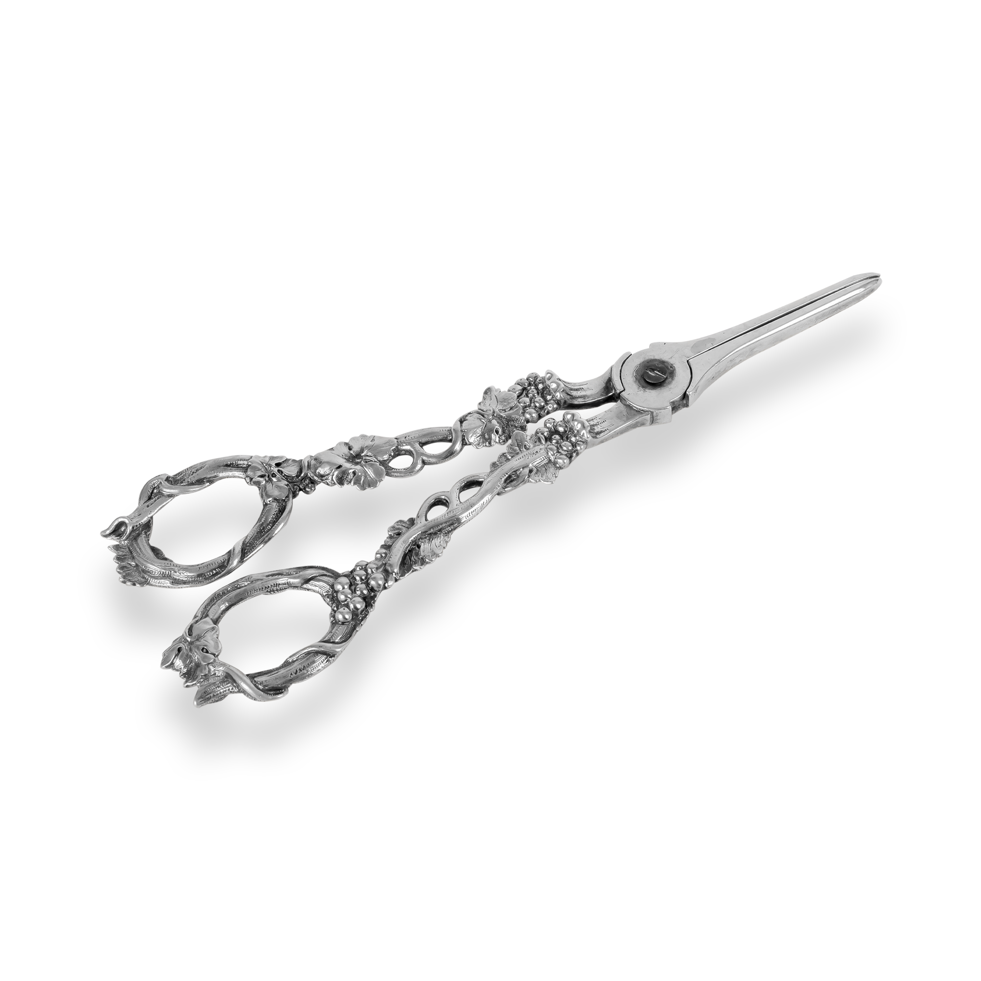 Victorian Silver Grape Scissors _1