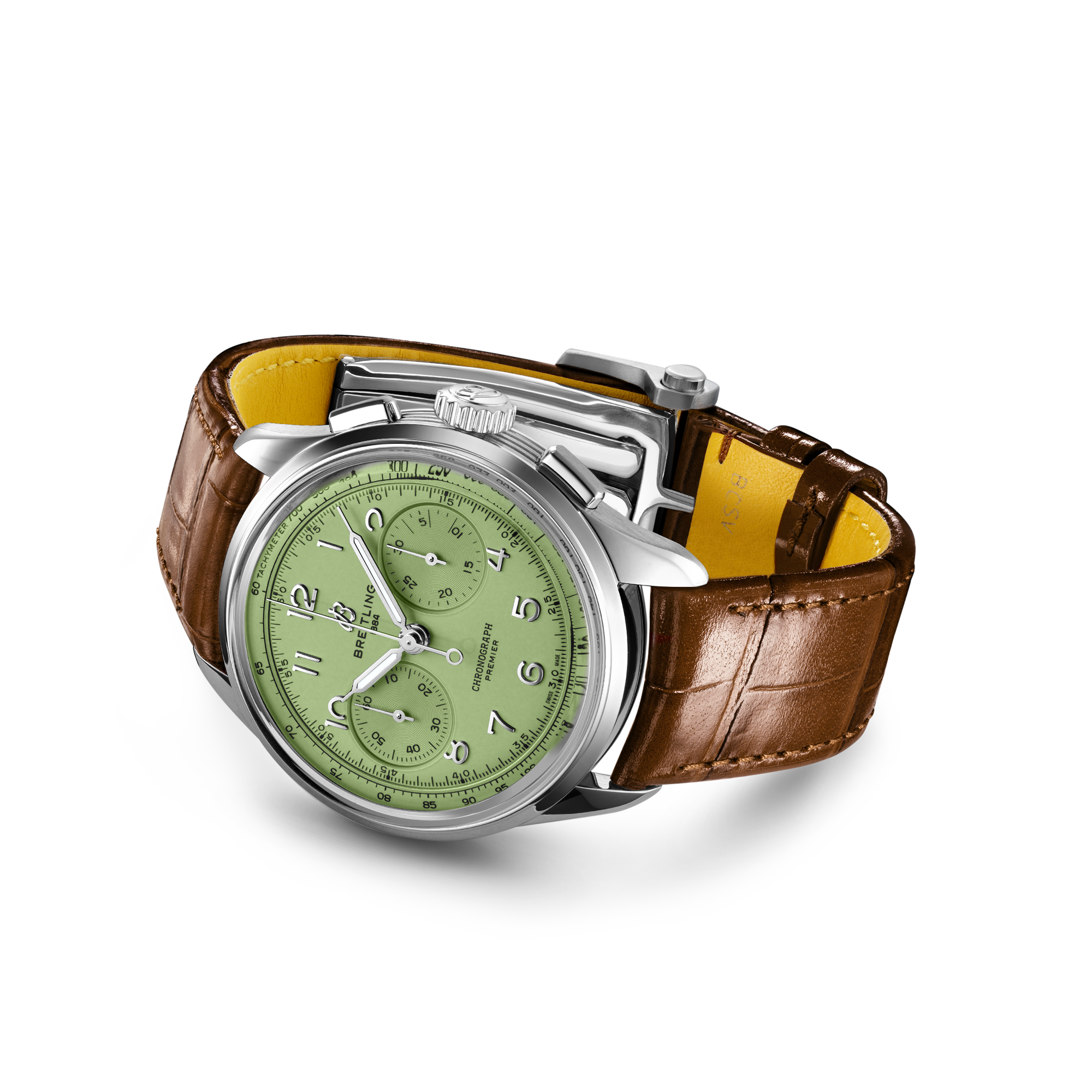 Breitling Premier B09 Chronograph 40 40mm, Mint Green Dial, Arabic Numerals_3