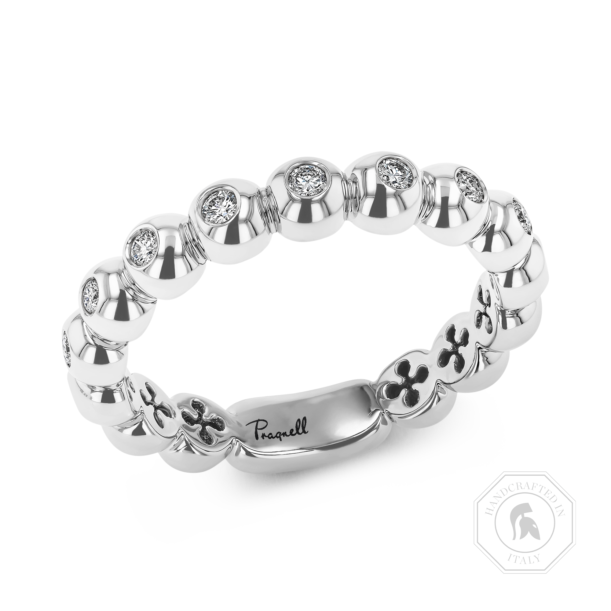 Bohemia 0.28ct Diamond Ring Brilliant Cut, Rubover Set_1