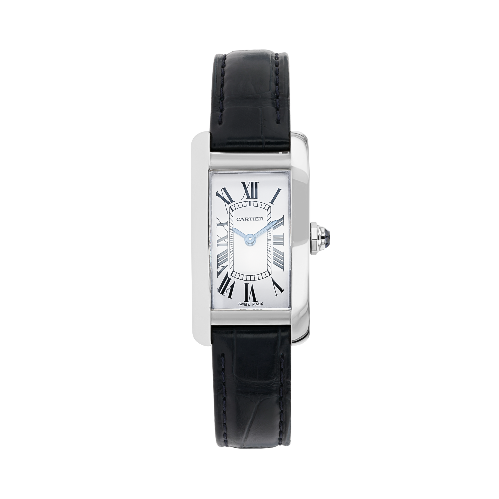 Pre-Owned Cartier Tank Americaine 19mm, Silver Dial, Roman Numerals_5