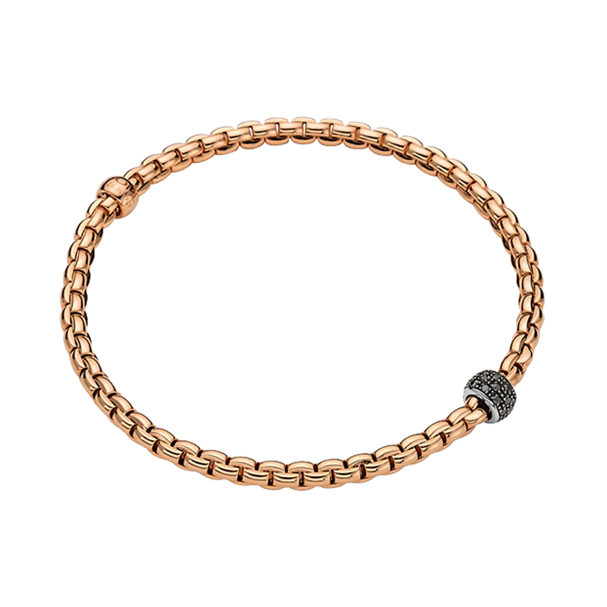 FOPE Eka Tiny Flex'It Medium Black Diamond Bracelet Brilliant Cut, Pave Set_1