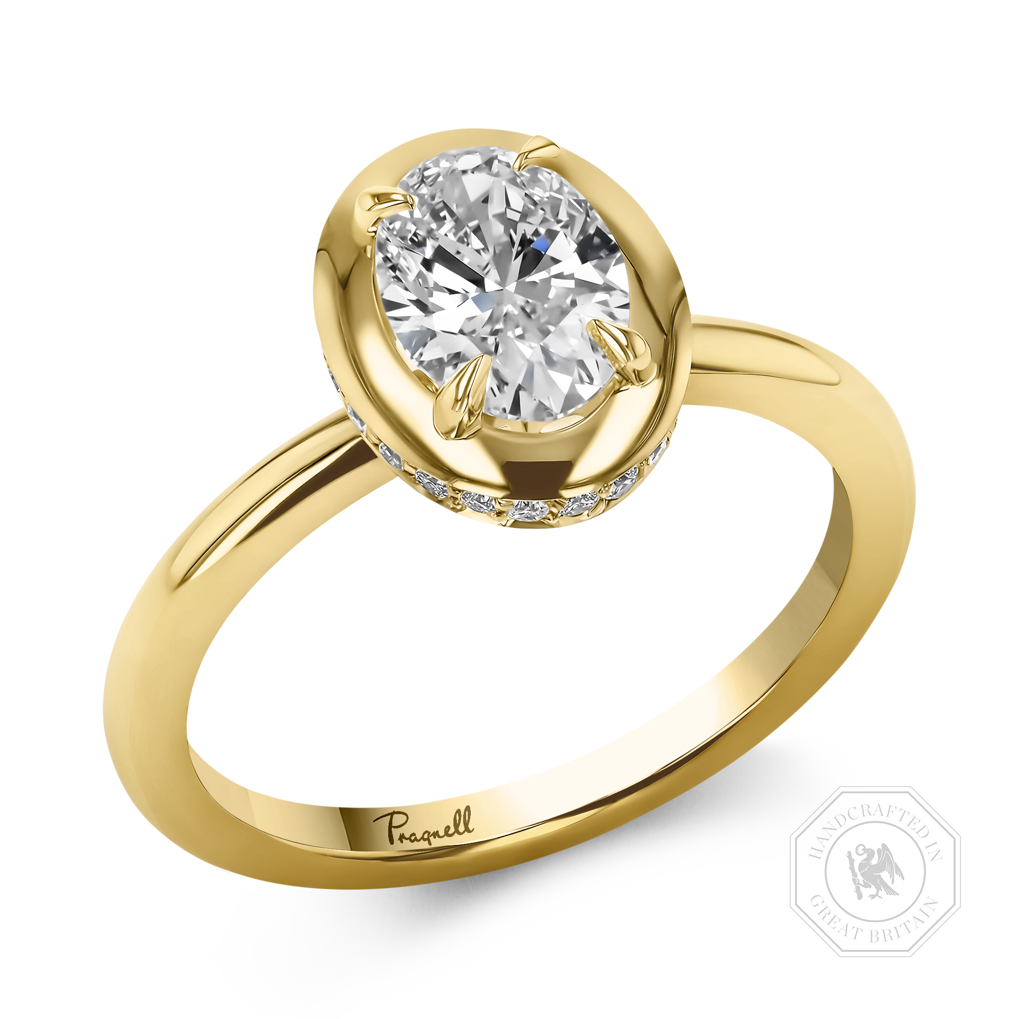 Skimming Stone 0.90ct Oval Cut Diamond Ring Oval Cut, Claw Set_1