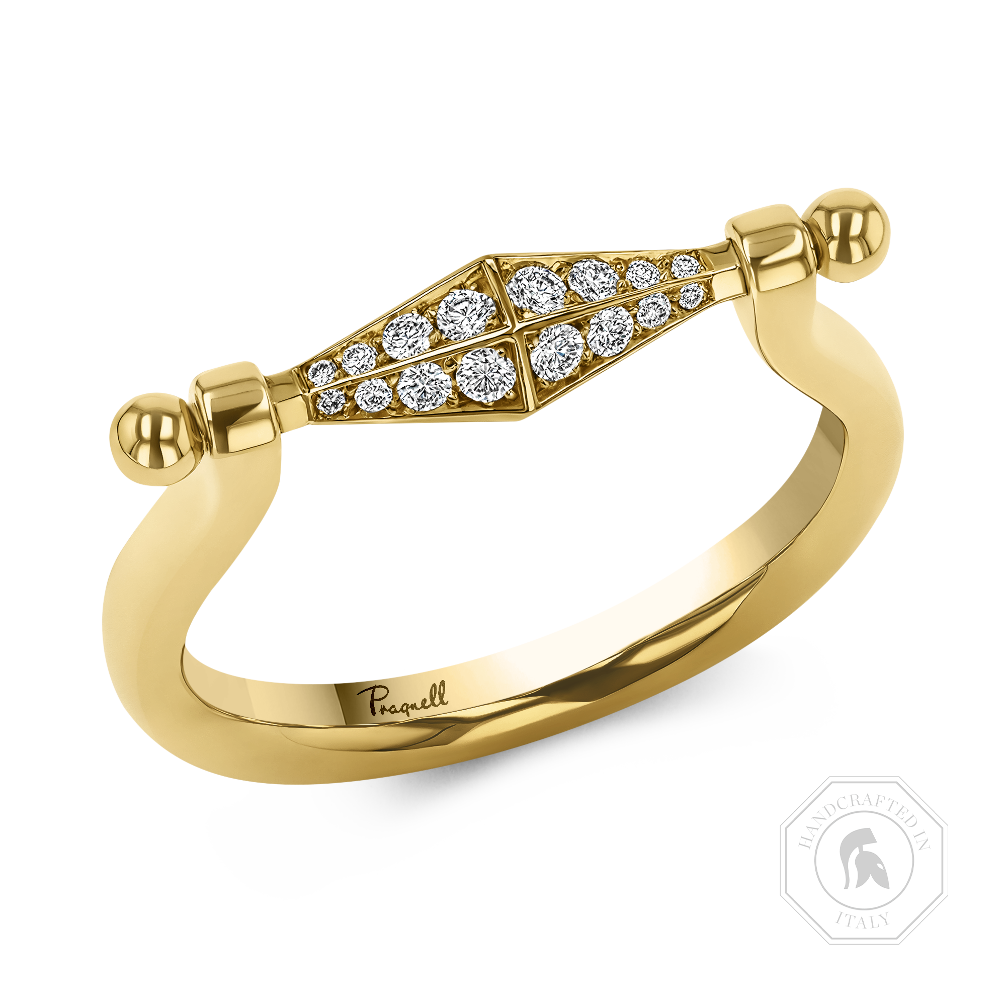 Cleopatra 0.39ct Diamond Swivel Ring Brilliant Cut, Pave Set_1