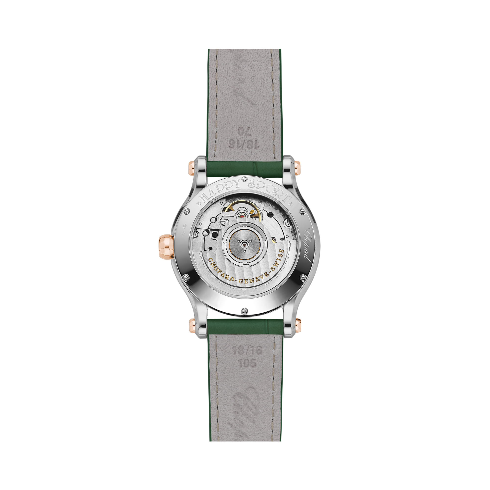 Chopard Happy Sport 36mm, Green Dial, Roman/Baton Numerals_2