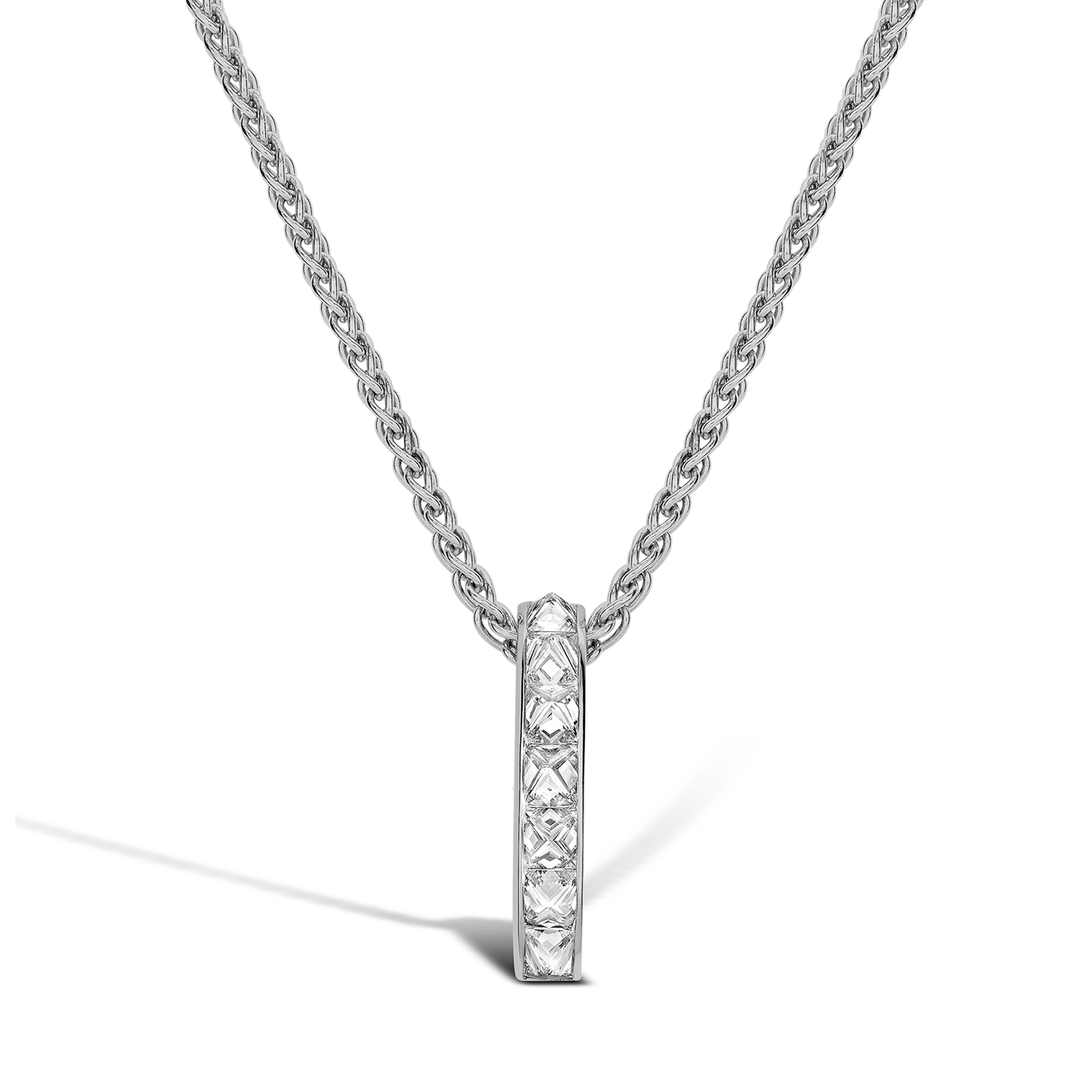 RockChic Diamond Pendant Princess Cut, Channel Set_1