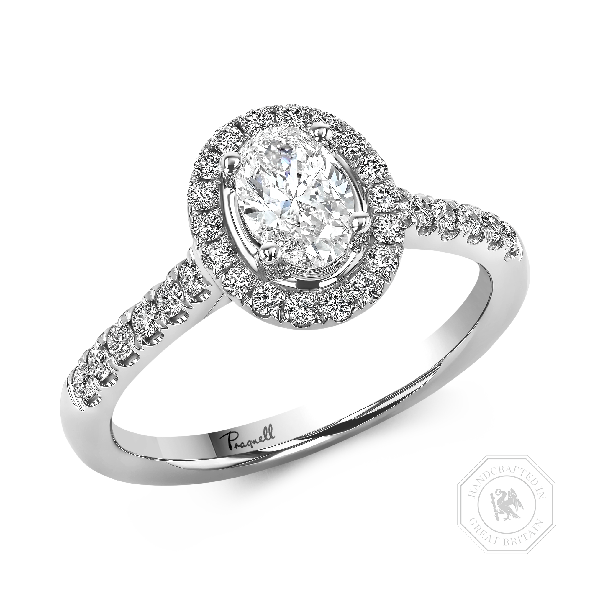Celestial 0.50ct Oval Cut Diamond Cluster Ring Oval Cut, Claw Set_1