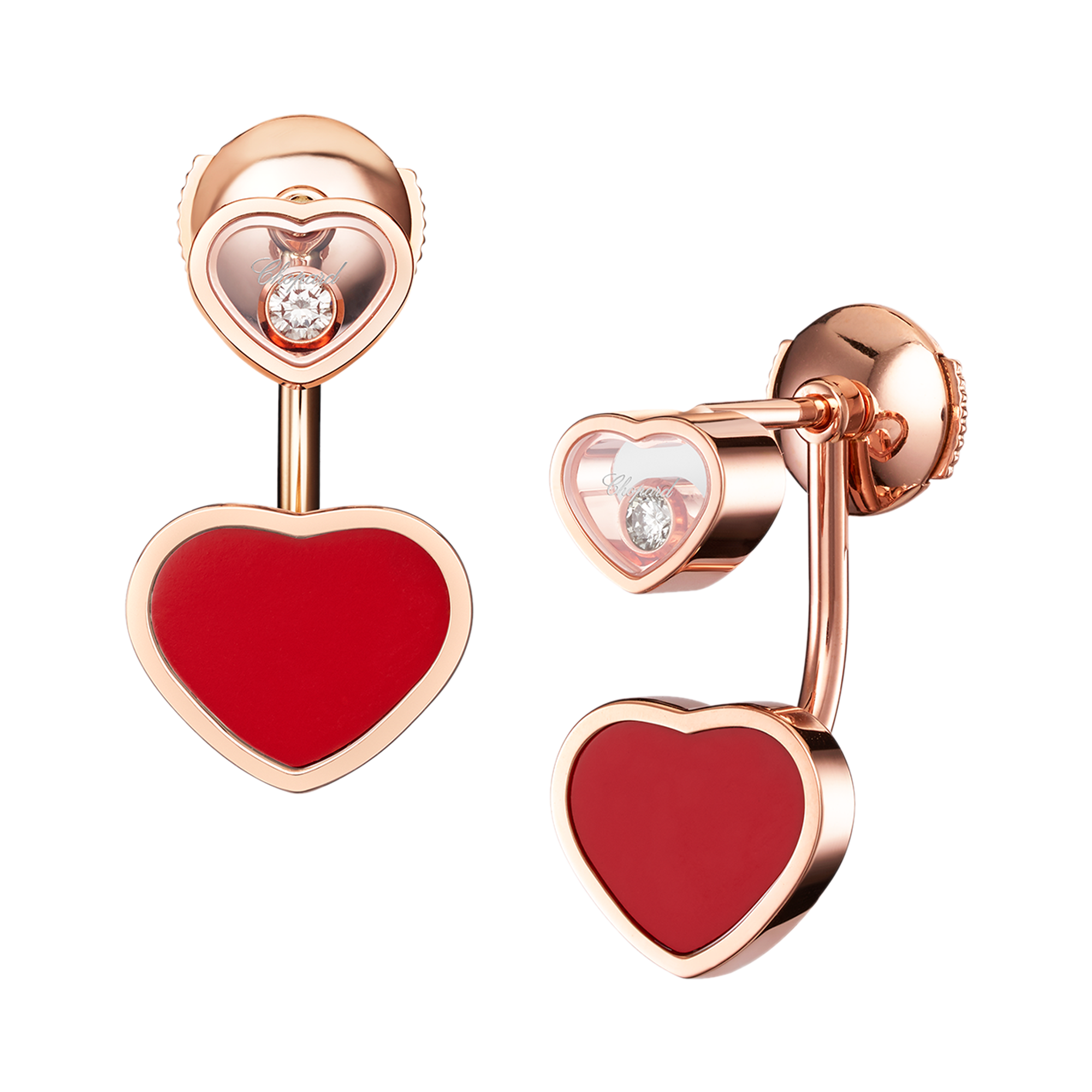 Chopard Happy Hearts Drop Earrings Brilliant Cut, Rub Over Set_2