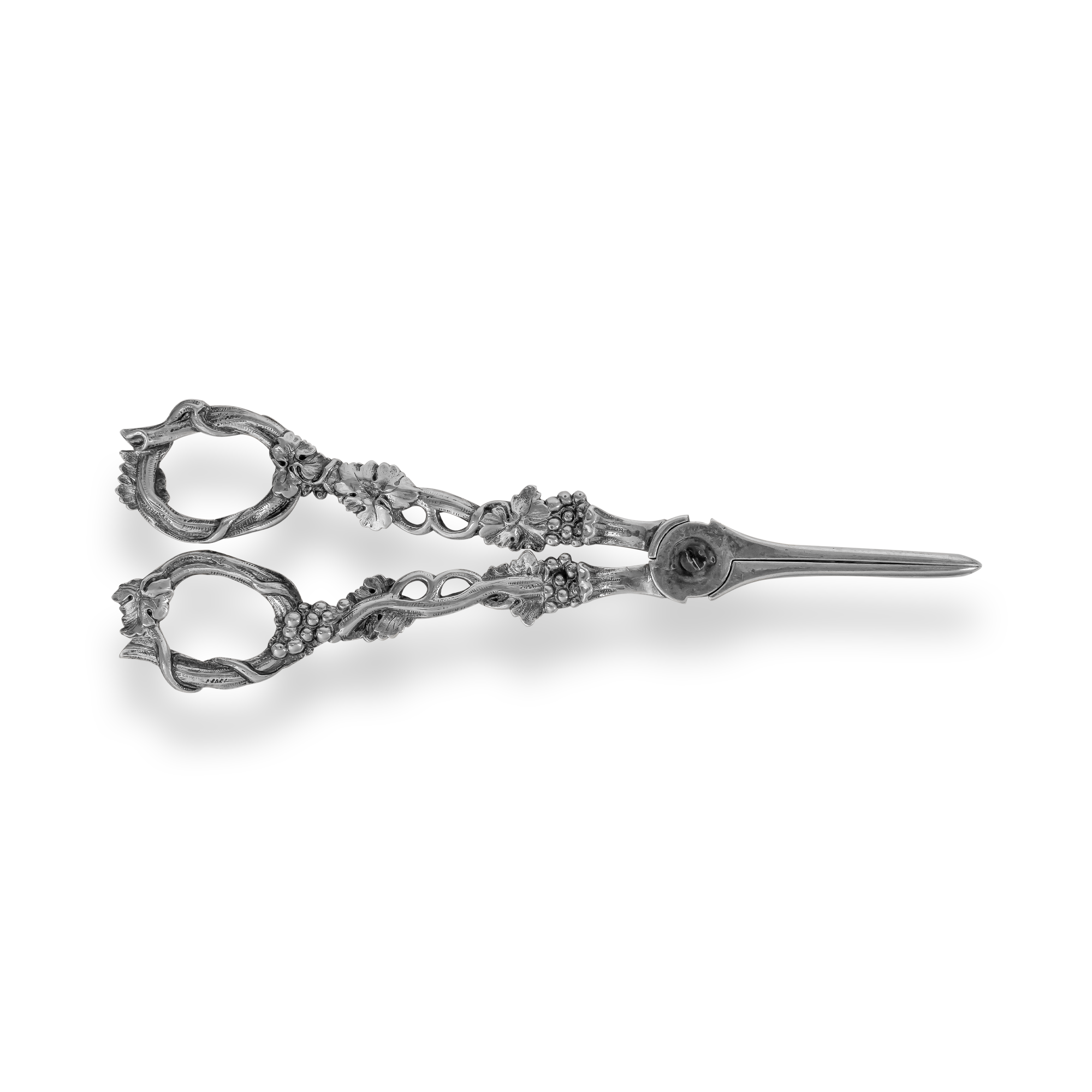 Victorian Silver Grape Scissors _3