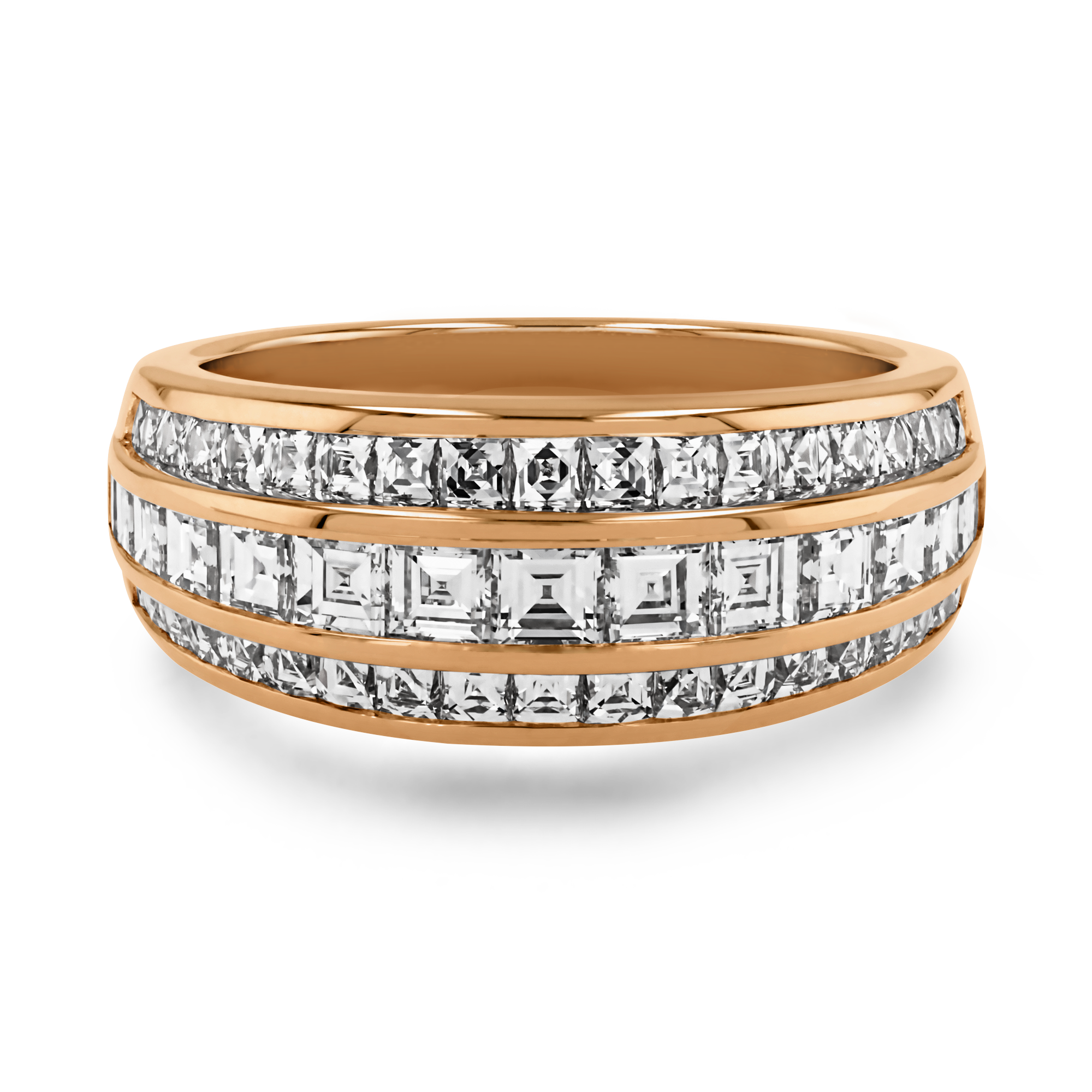 Manhattan Classic Diamond Ring Carre & French Cut, Channel Set_2