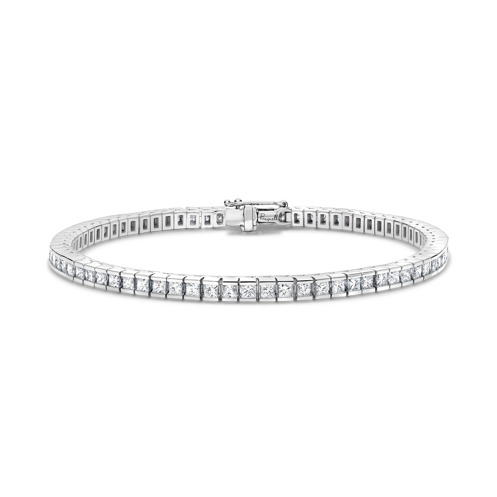 Princess Cut Diamond Line Bracelet Princess Cut, Channel Set_1