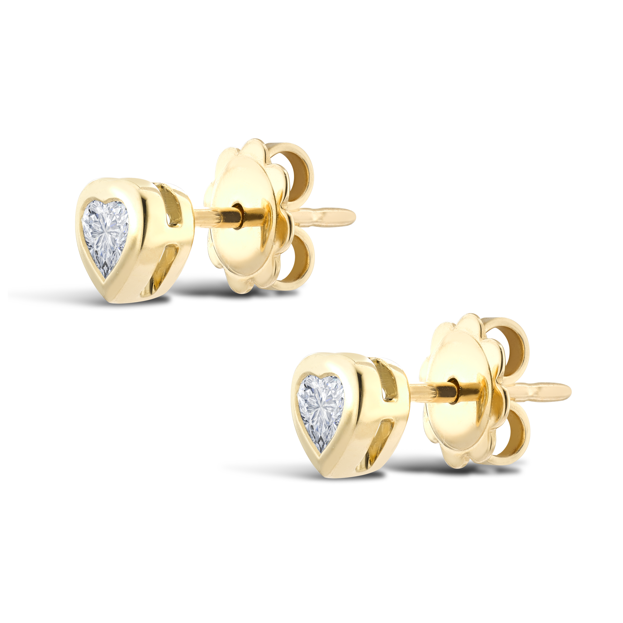 Sundance Diamond Earrings Heartshaped, Rubover Set_2