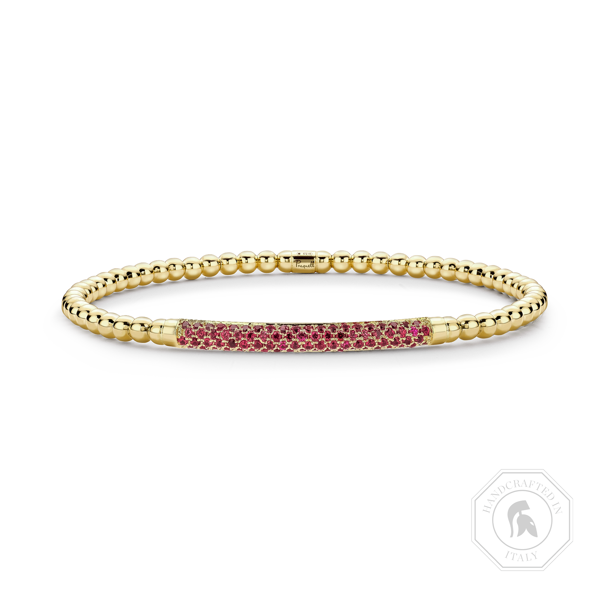 Bohemia 0.544ct Ruby Expandable Bangle Brilliant Cut, Micro Pavé Set_1