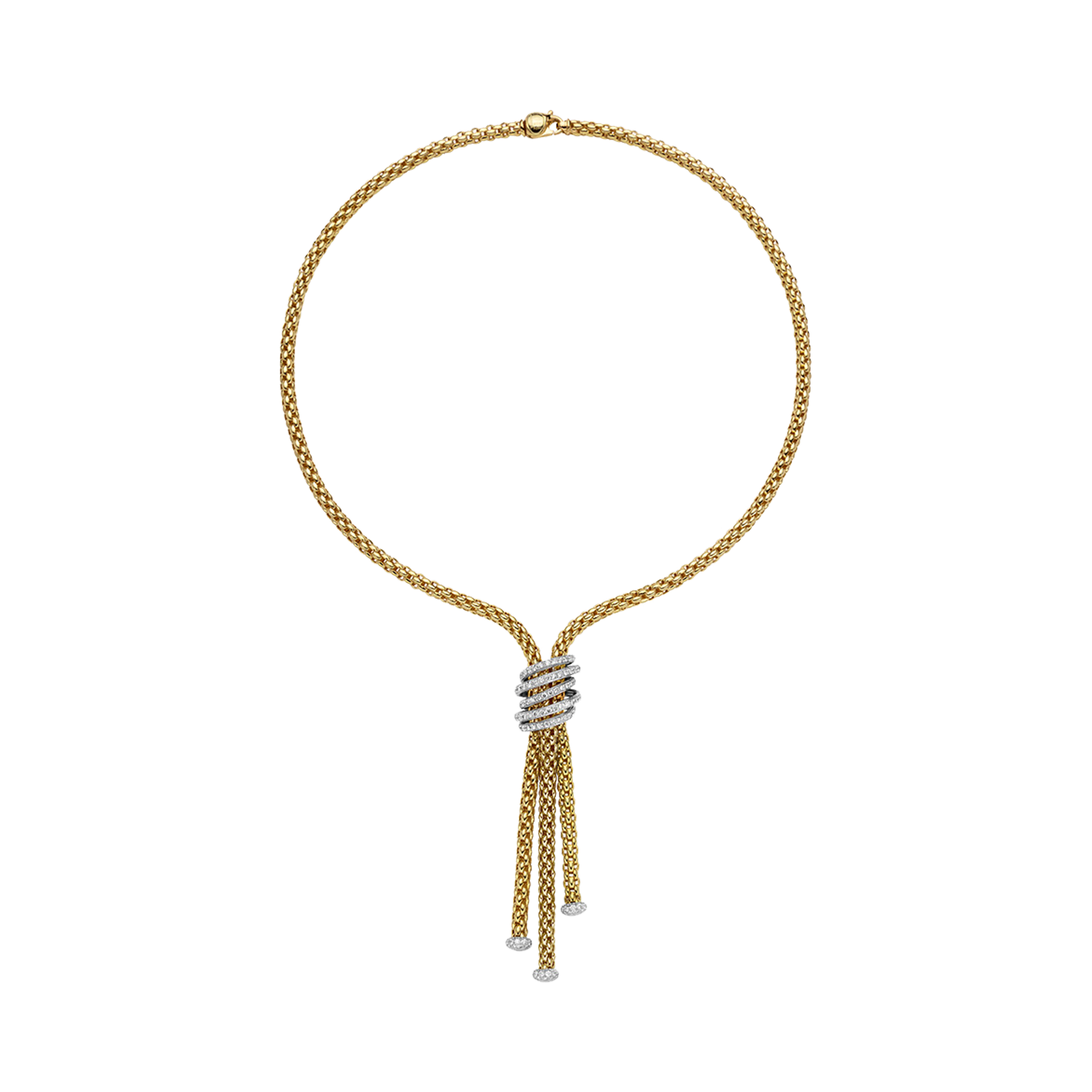 FOPE Solo Lariat with Diamond Attachment Brilliant Cut, Pave Set_1