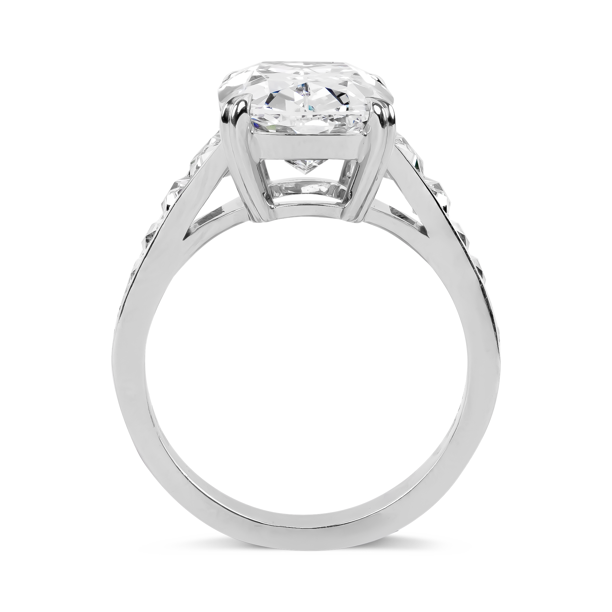 Masterpiece Pragnell Setting 5.02ct Diamond Ring Antique Cushion Cut, Claw Set_3