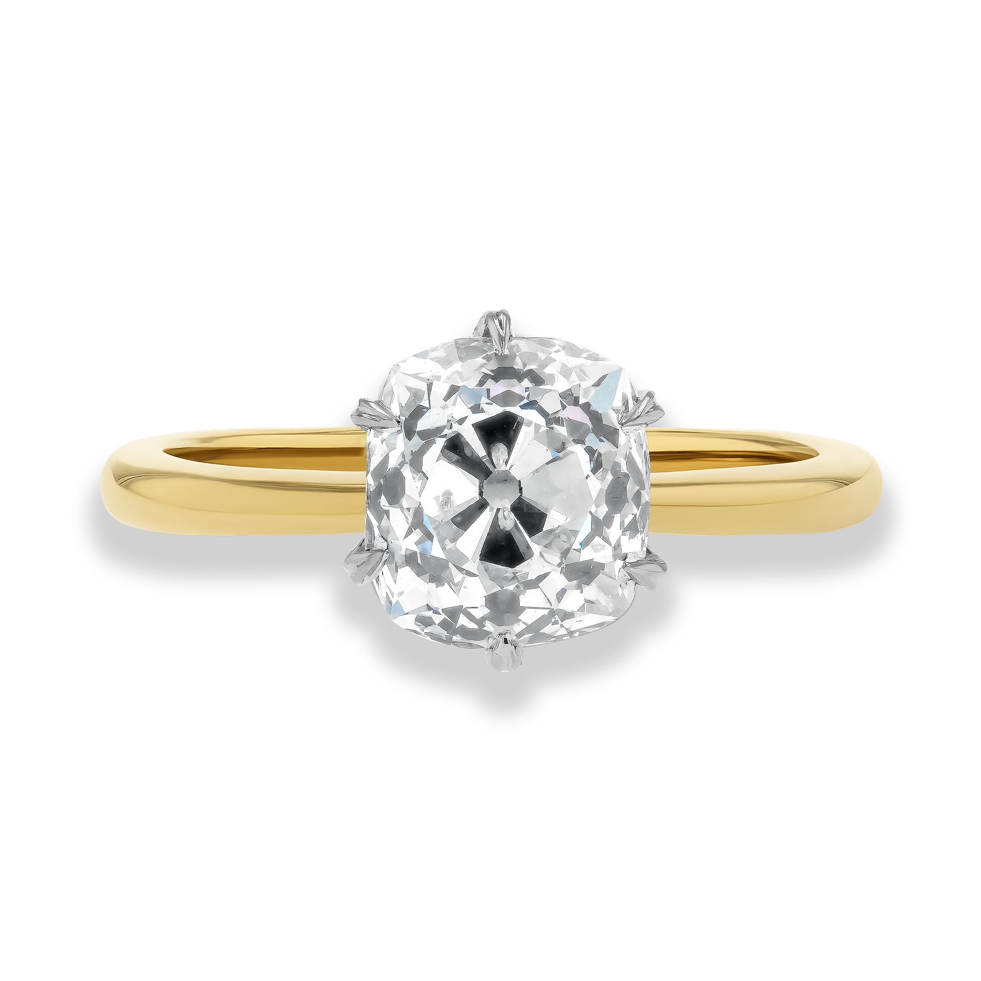 Antique Cushion Cut 1.72ct Diamond Six Claw Ring Antique Cushion Cut, Claw Set_2