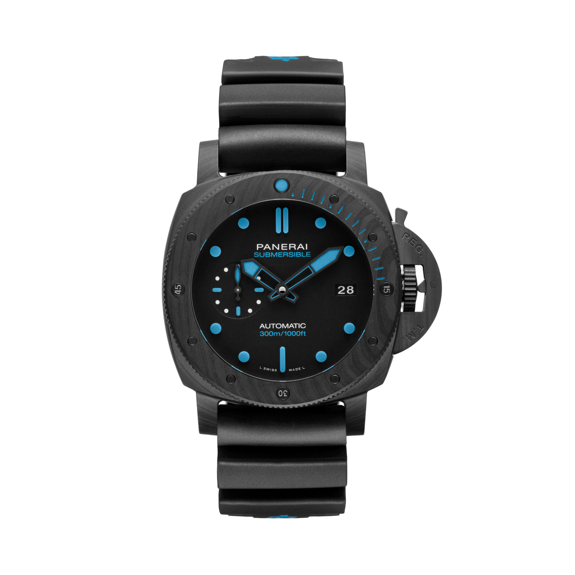 Submersible Carbotech™ - 42mm Black Dial, Baton Numerals_1