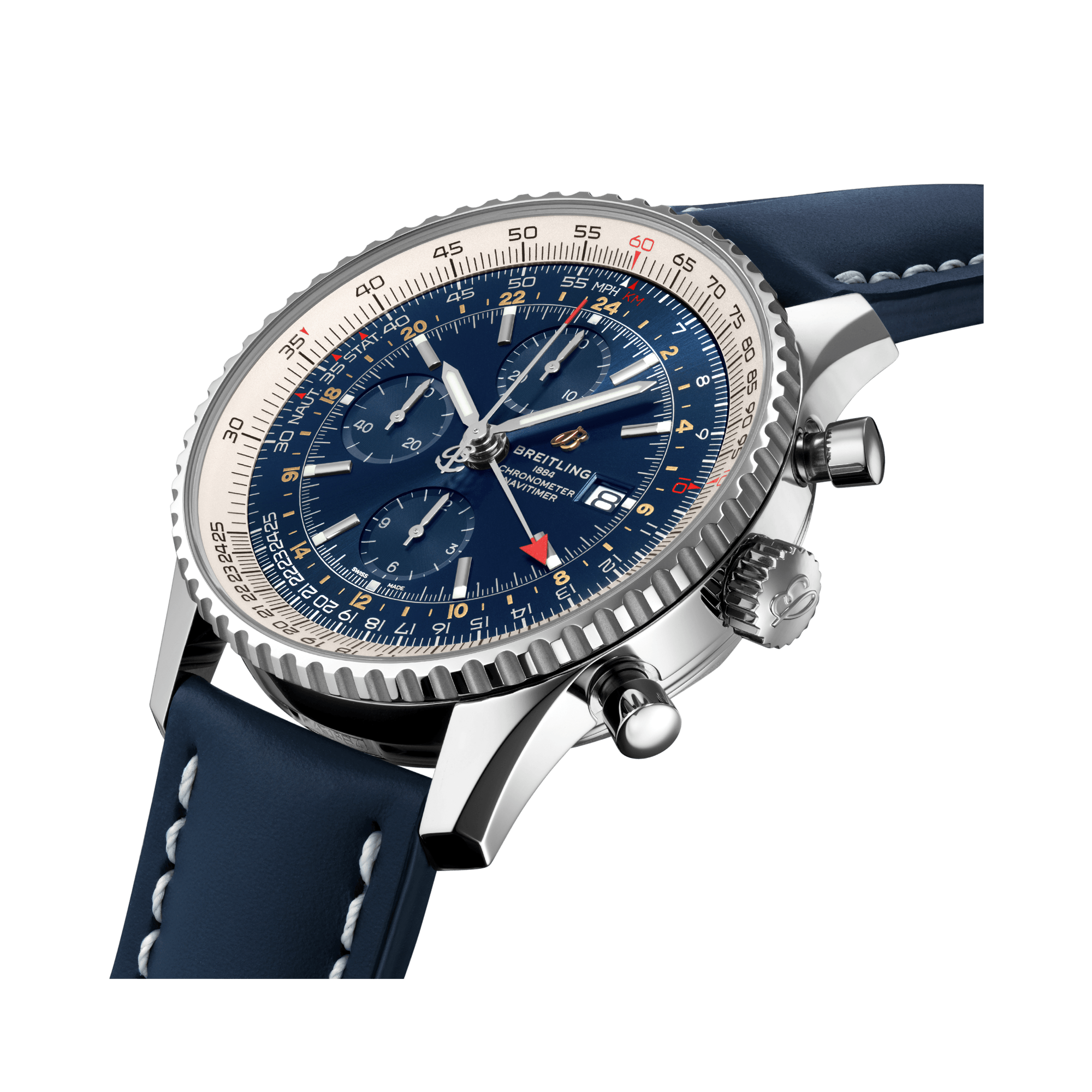 Breitling Navitimer Chronograph GMT 46mm, Blue Dial, Baton Numerals_3