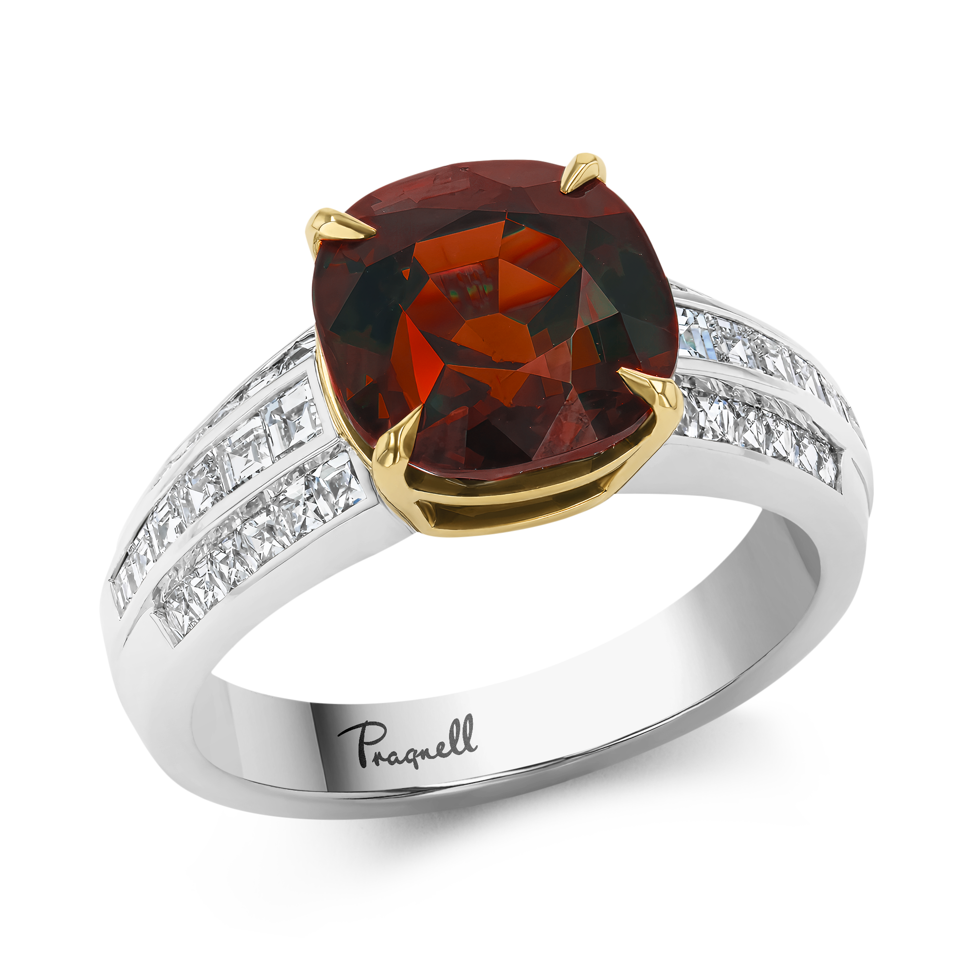 Masterpiece 4.24ct Cushion Cut Sri Lankan Alexandrite and Diamond Ring Cushion Cut, Claw Set_2