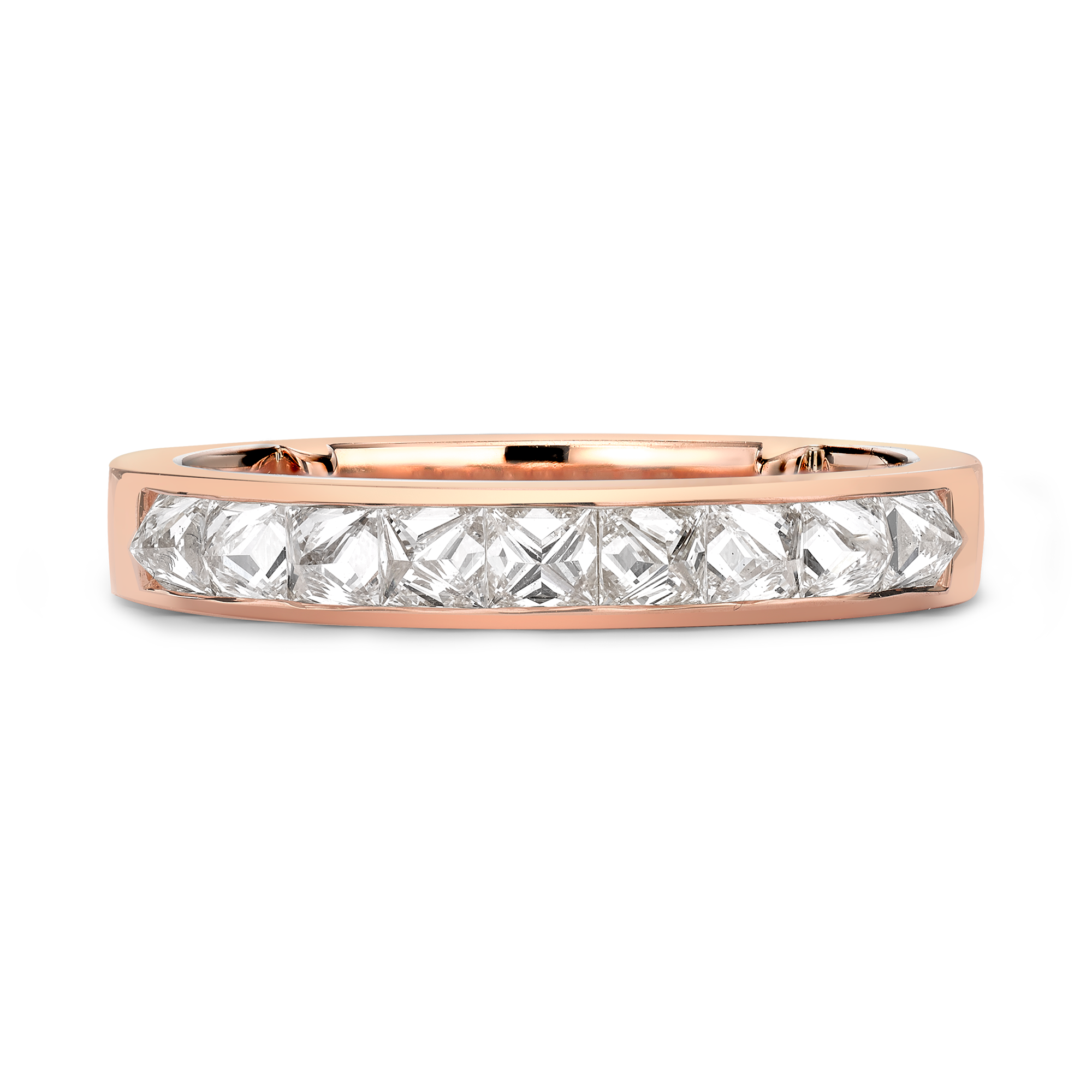 RockChic Half-Eternity Diamond Ring Princess Cut, Channel Set_2