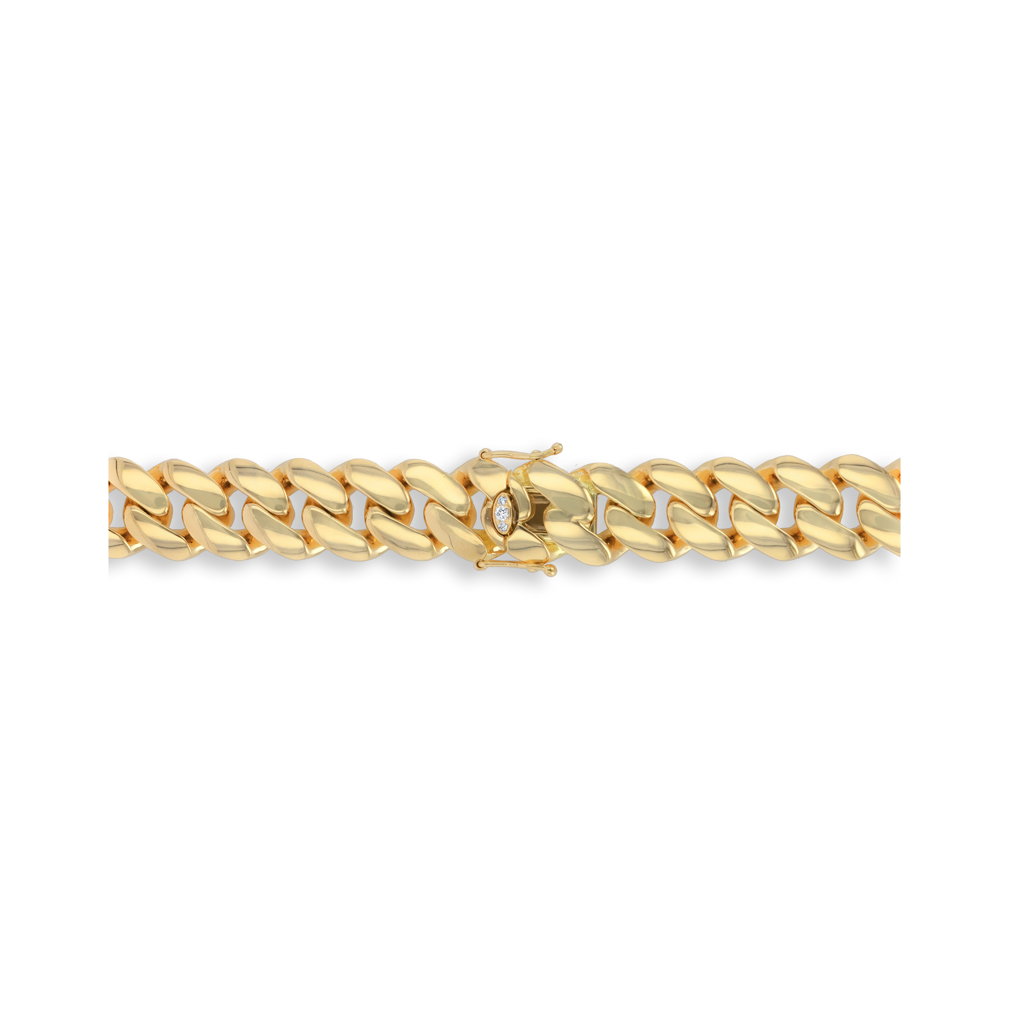 Fusion Polished Curb Link Necklace (43cm) Brilliant Cut, Pave Set_3