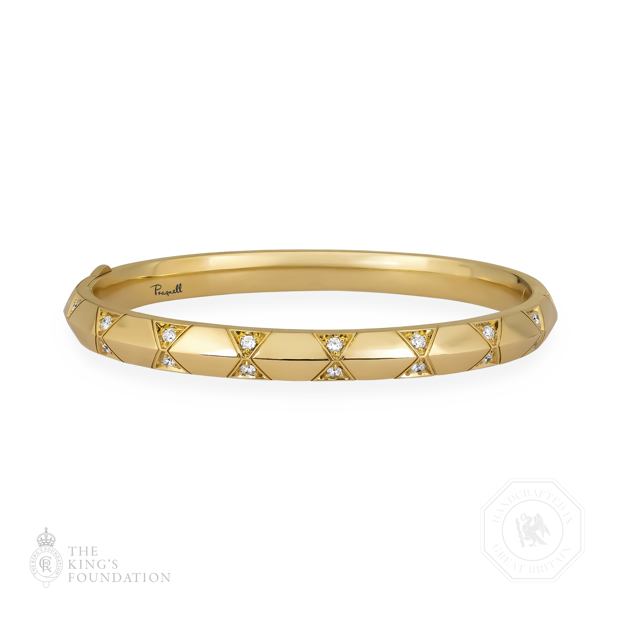 Origins Medium Diamond Set Bangle Brilliant cut, Claw set_1