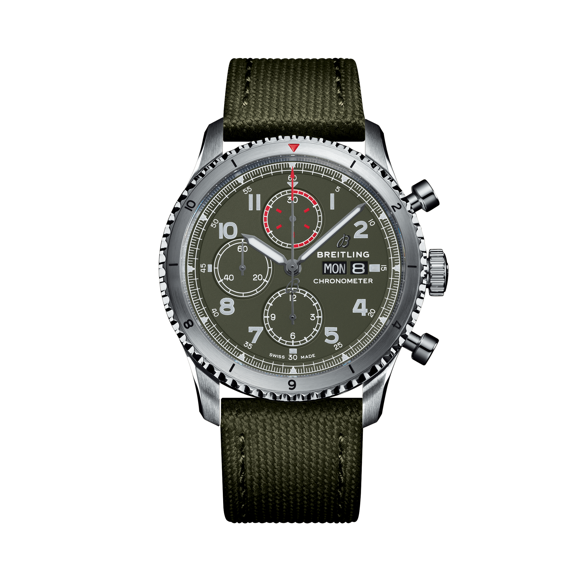 Breitling Aviator 8 Curtiss Warhawk 43mm, Green Dial, Arabic Numerals_1