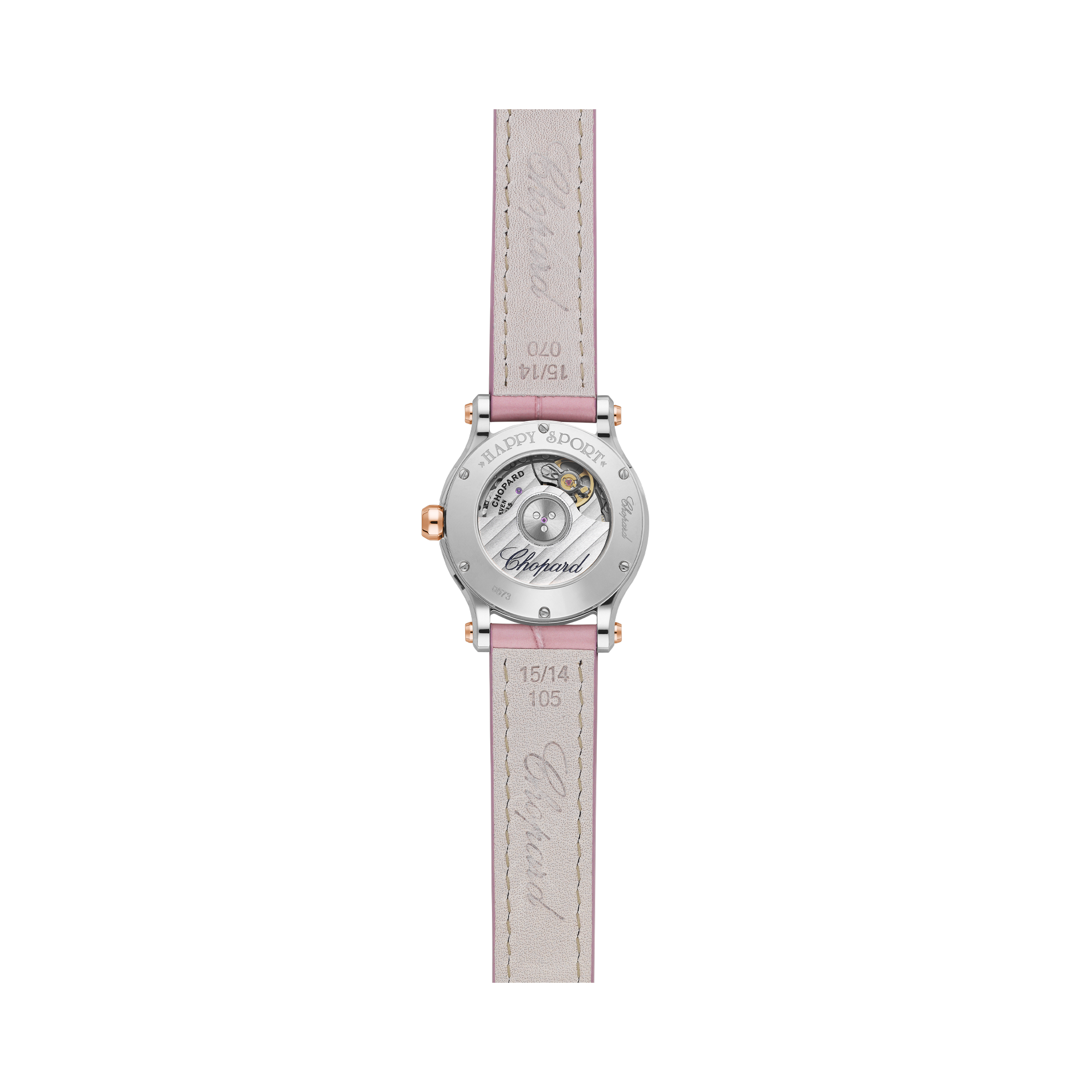 Chopard Happy Sport 30mm, Pink Mother of Pearl Dial, Arabic/Roman Numerals_2