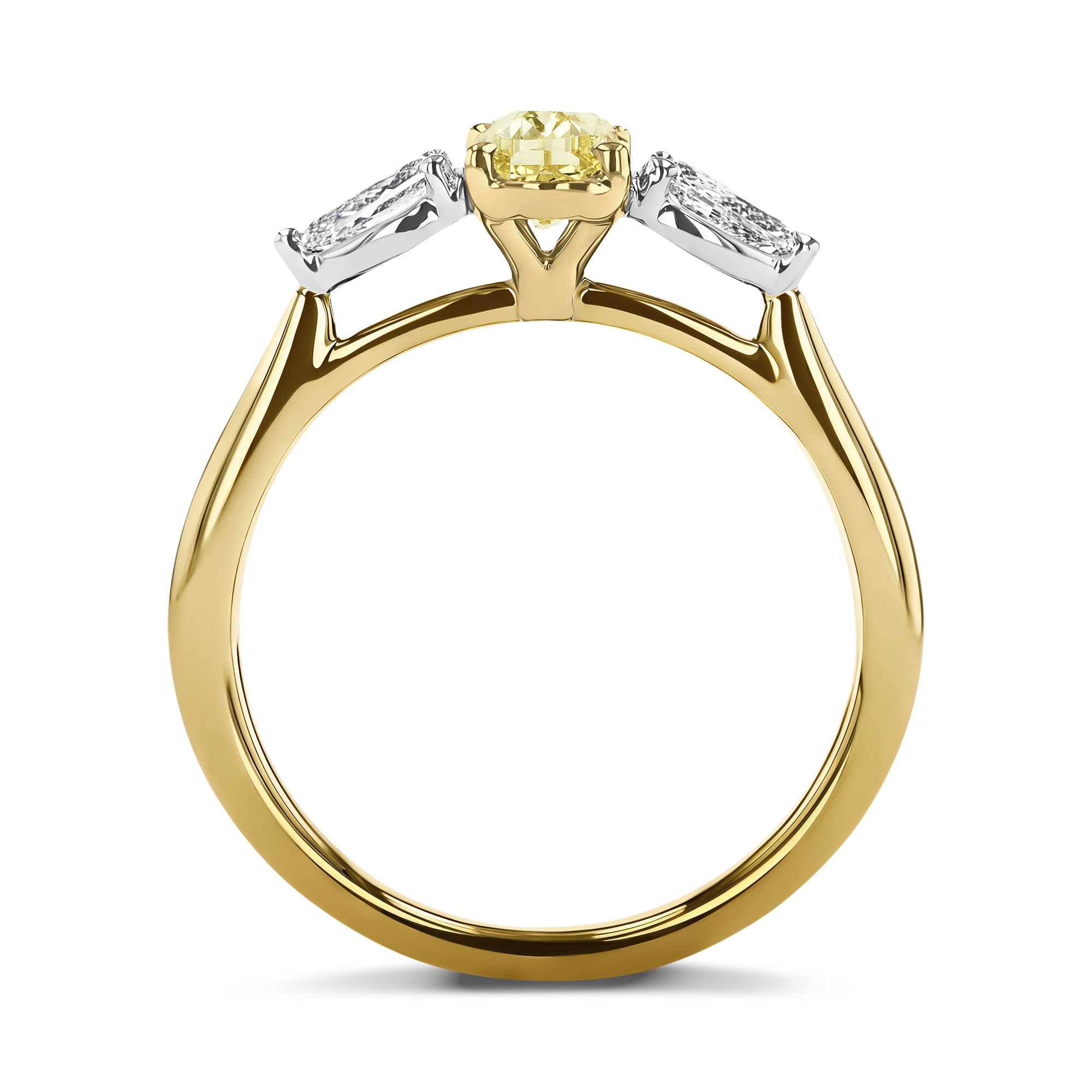 Classic 1.19ct Oval Cut Diamond Three Stone Ring Oval Cut, Claw Set_3