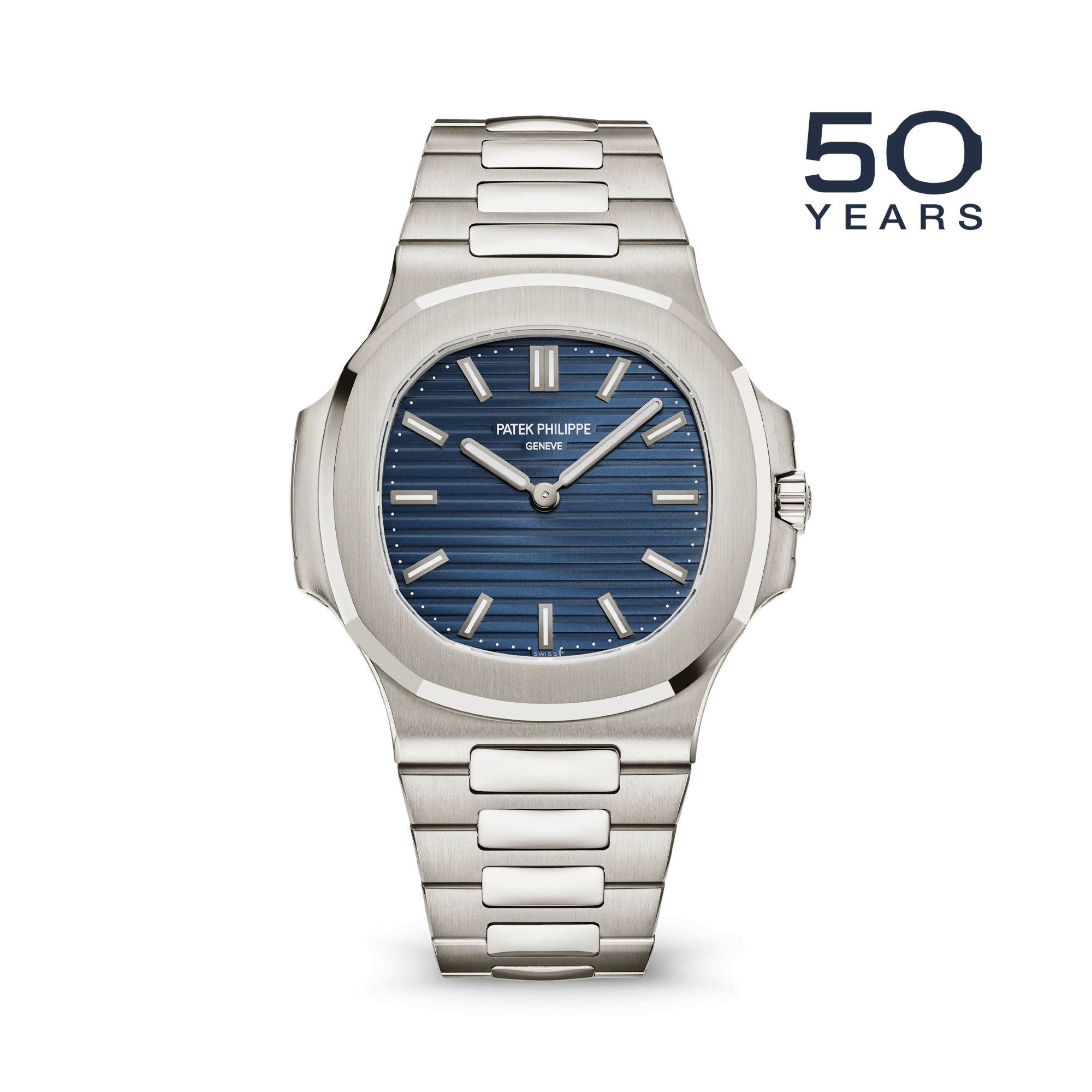 Patek Philippe Nautilus 41mm, Blue Dial, Baton Numerals_1